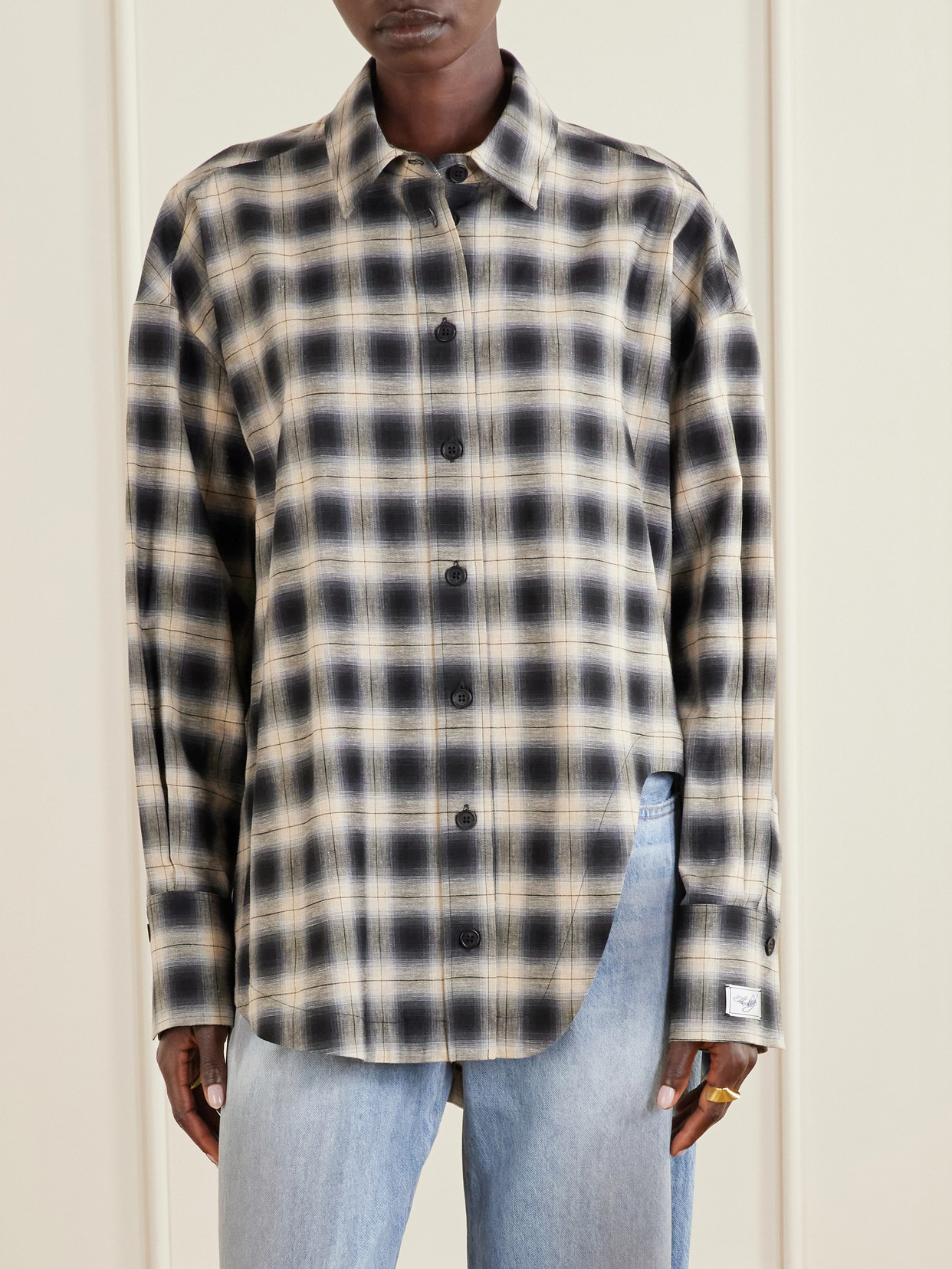 Checked Cotton-Poplin Shirt