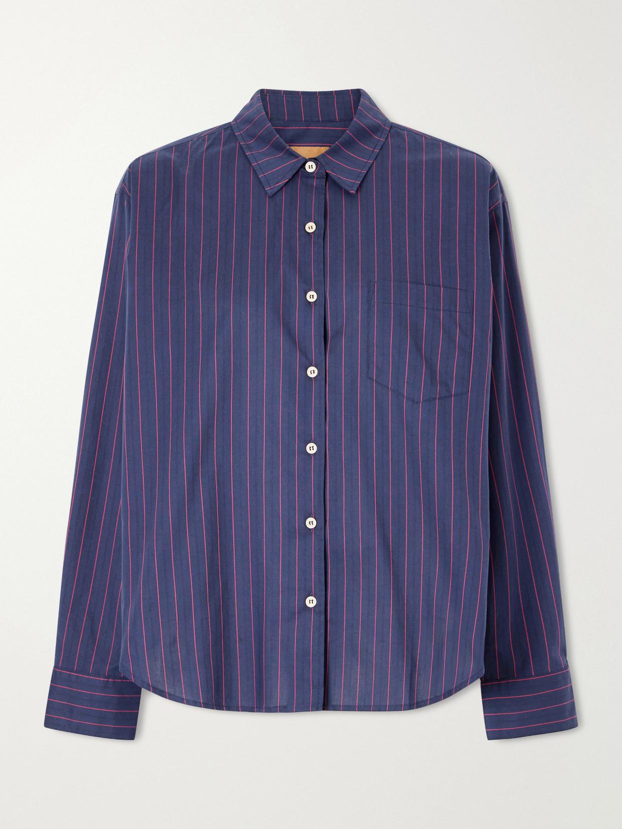 Jamie Haller Weekend Striped Cotton Shirt In Blue