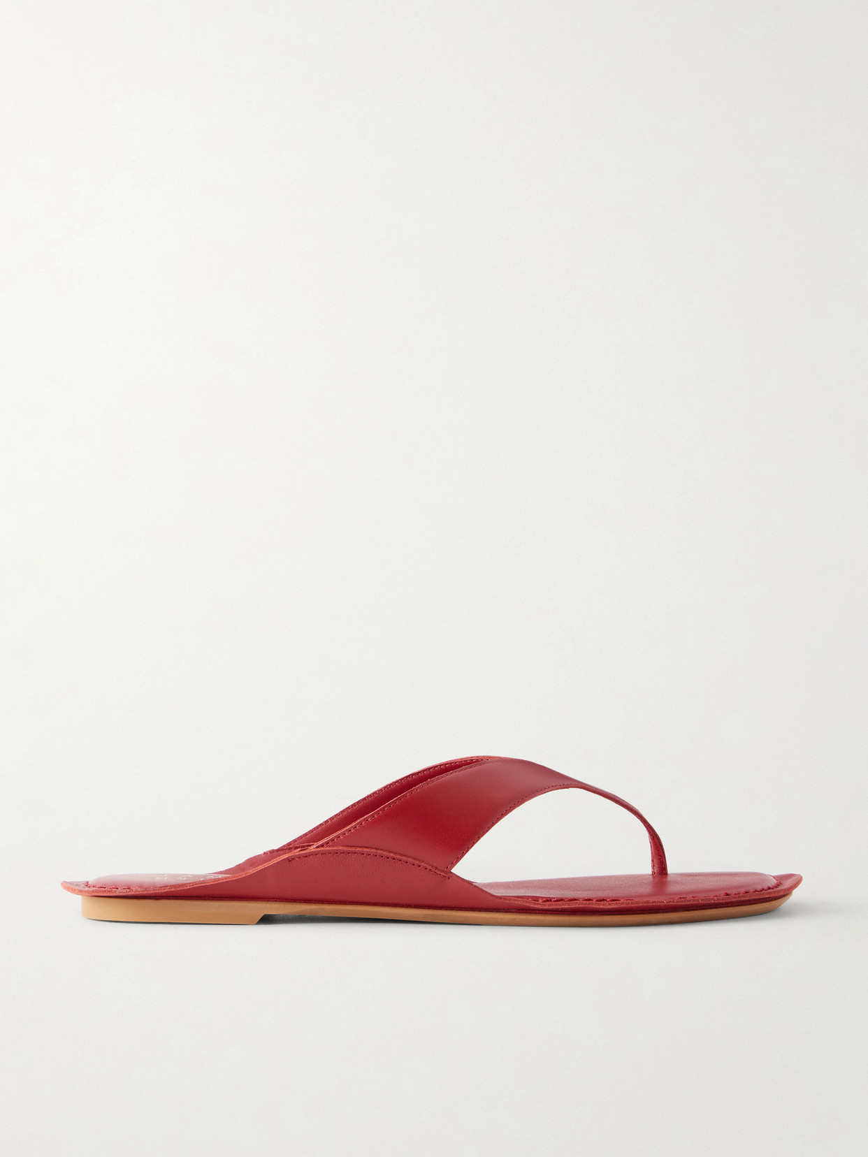 Jamie Haller The San Diego Leather Thong Sandals In Red