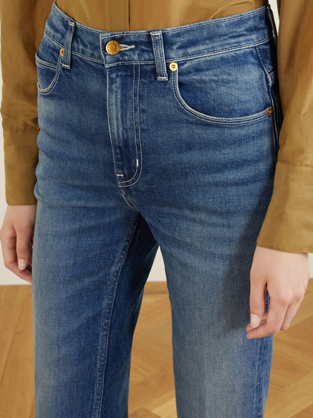 Kenickie Mid-Rise Straight-Leg Jeans
