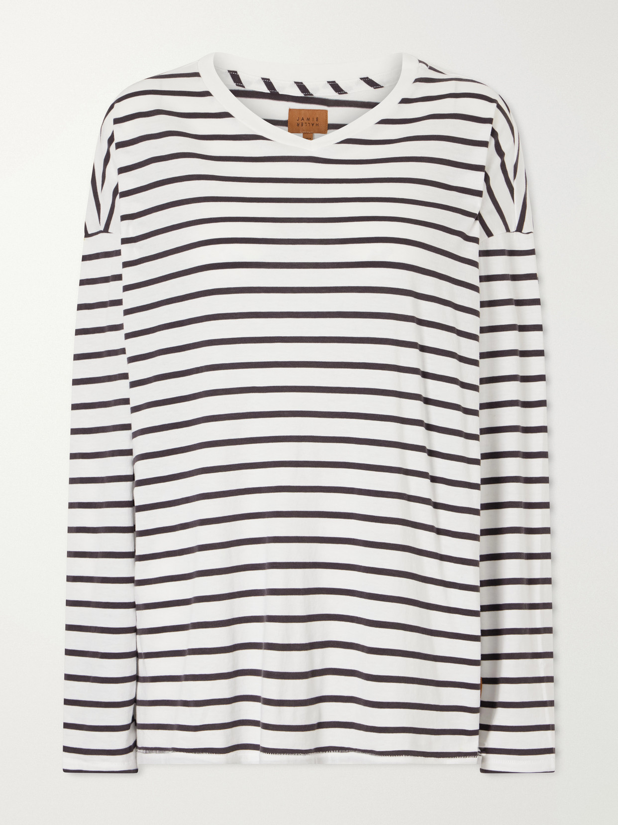Jamie Haller The High Striped Cotton T-shirt In Blue