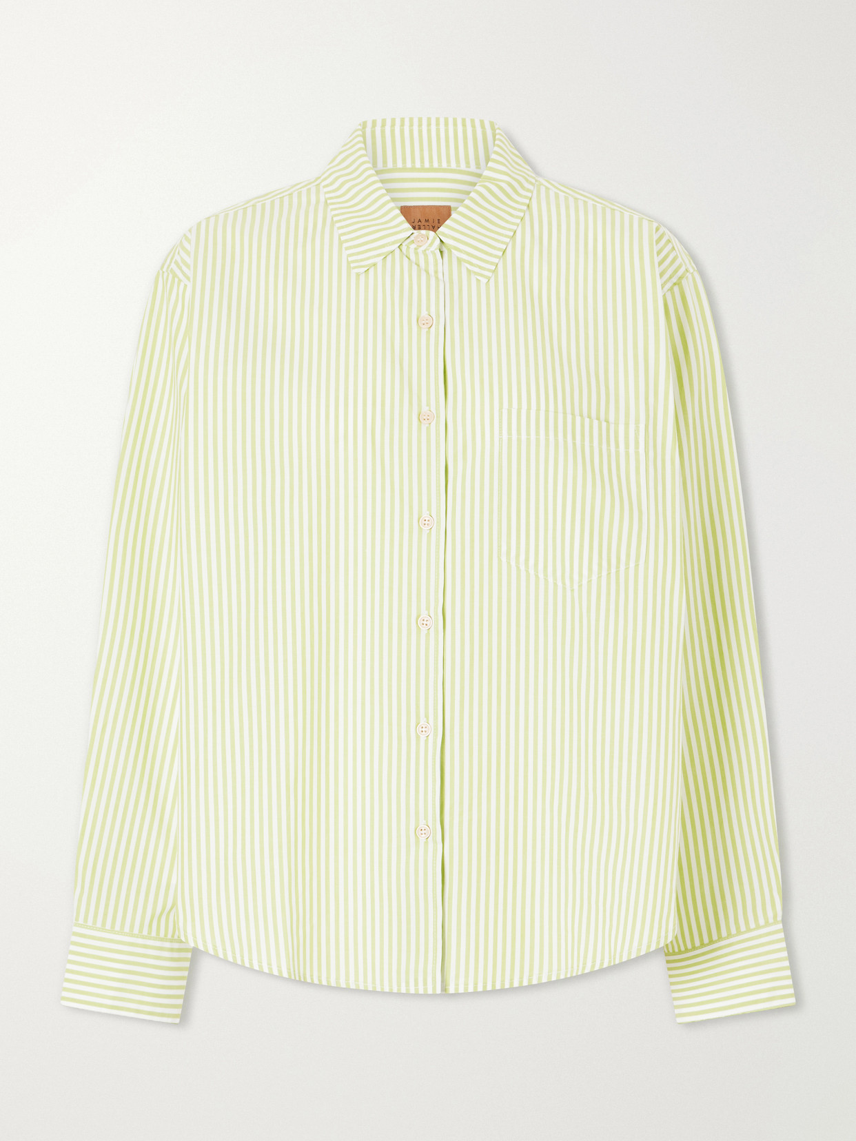 Jamie Haller Weekend Striped Cotton Shirt In Yellow