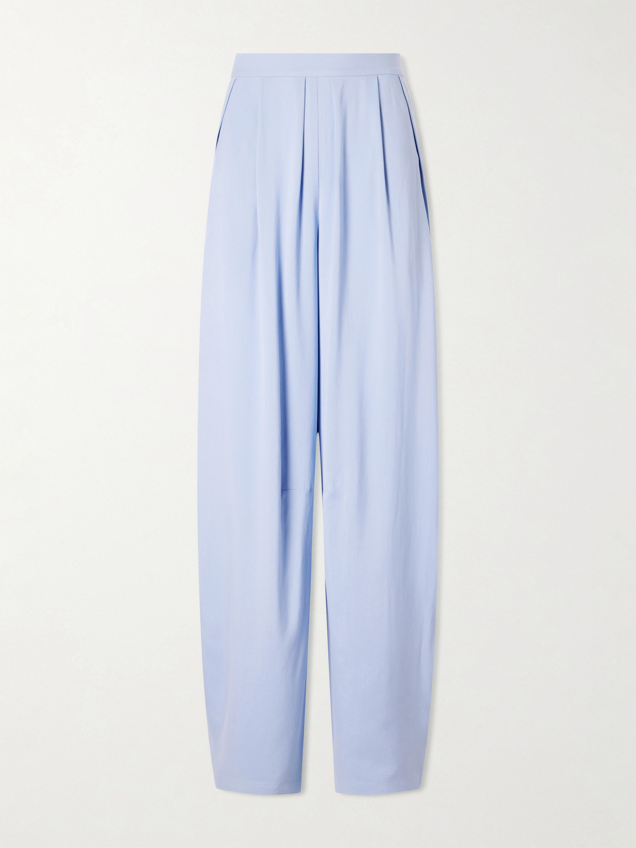 Jamie Haller Arc Silk Tapered Pants In Blue