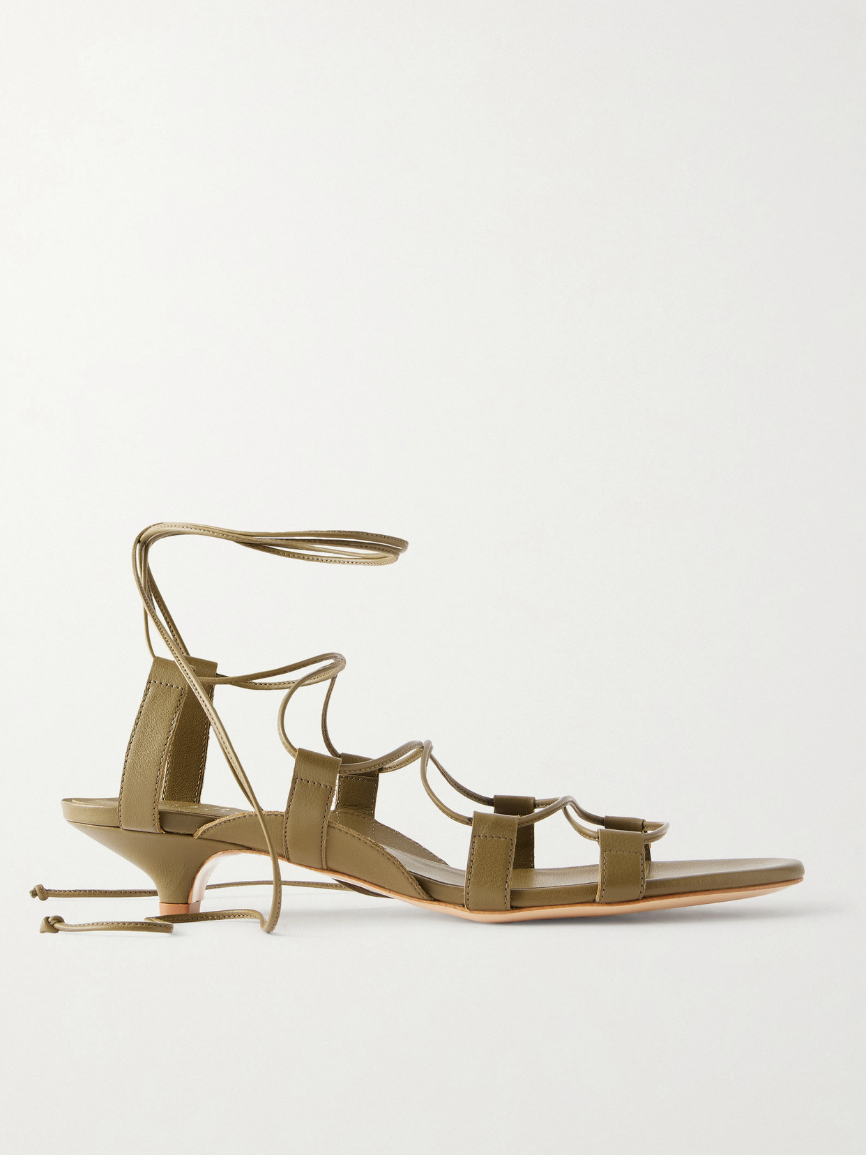 Jamie Haller The Sparta Lace-up Leather Sandals In Brown
