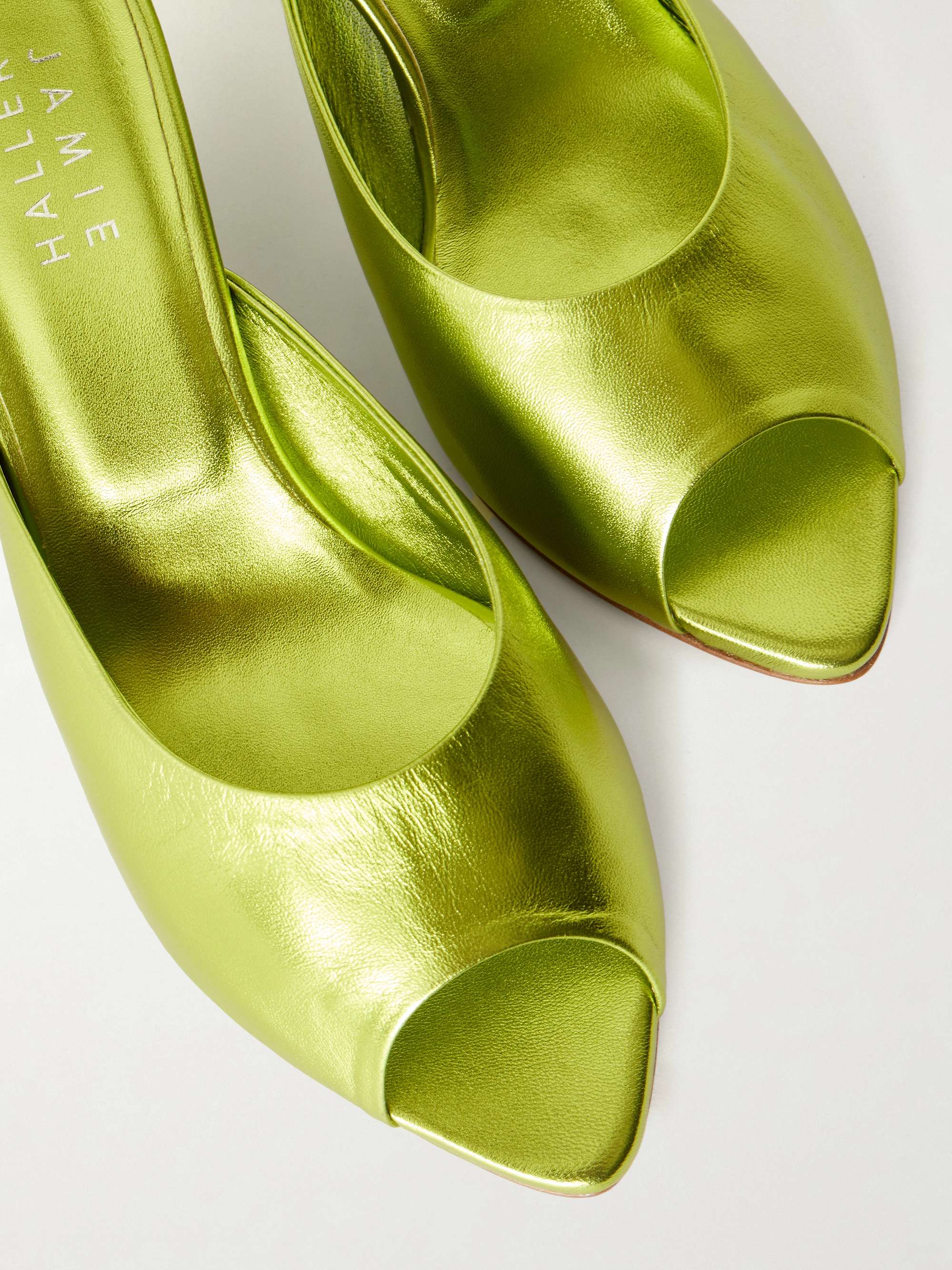 JAMIE HALLER The Kit metallic leather mules | NET-A-PORTER