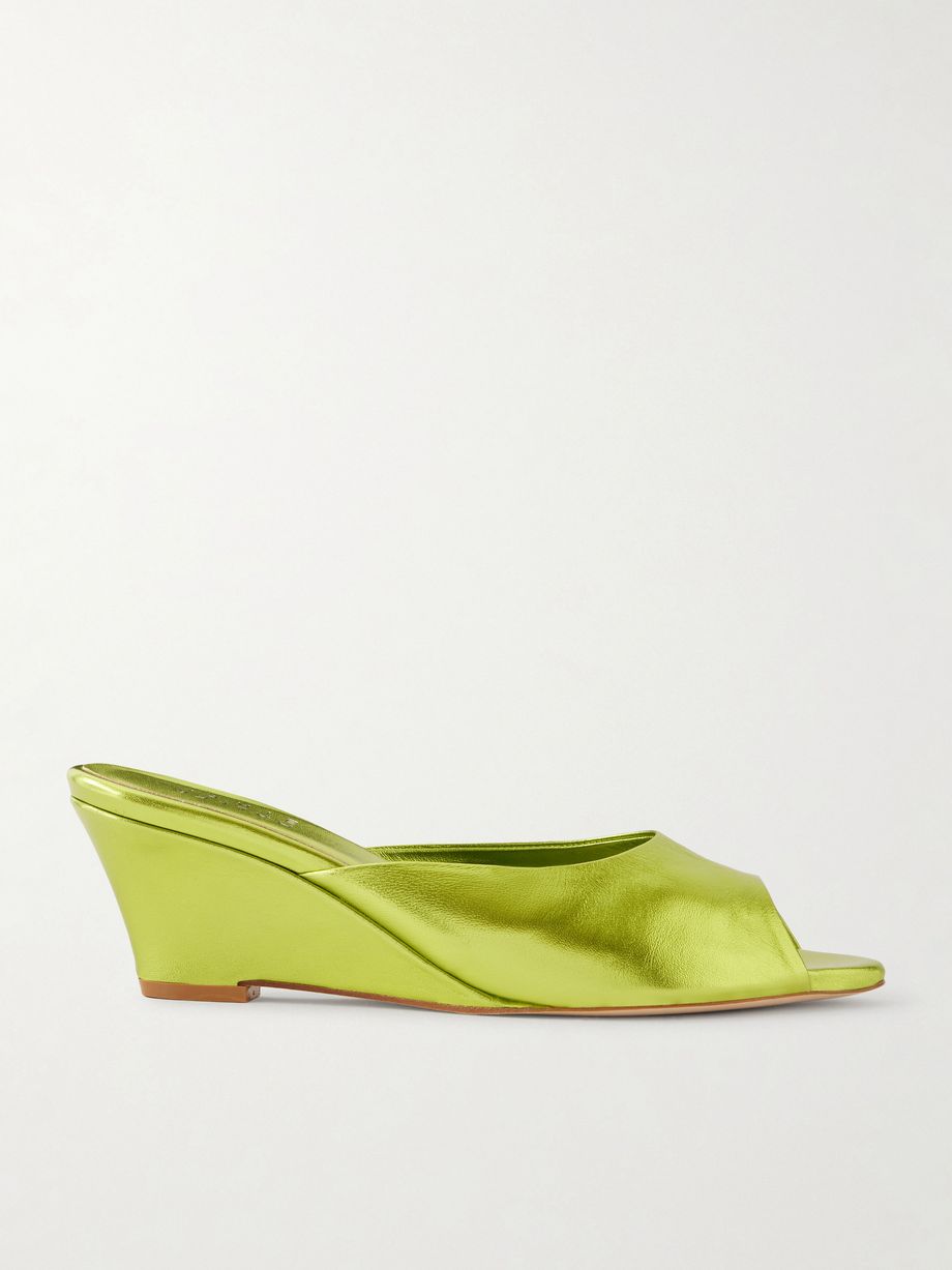 The Kit metallic leather mules