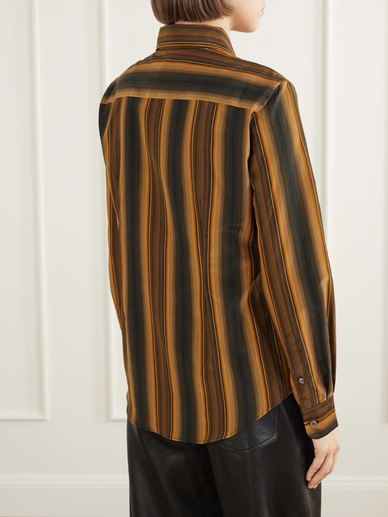 Striped Cotton And Silk-Blend Shirt