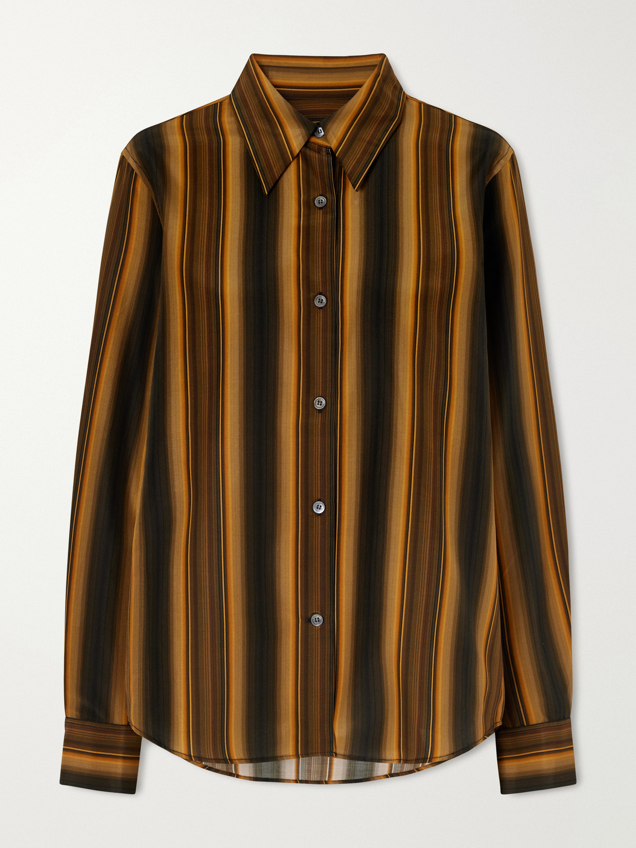Striped Cotton And Silk-Blend Shirt