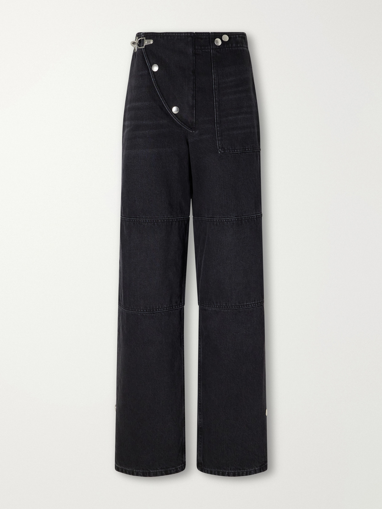 Carabiner-Hardware Asymmetric-Fly Wide- Leg