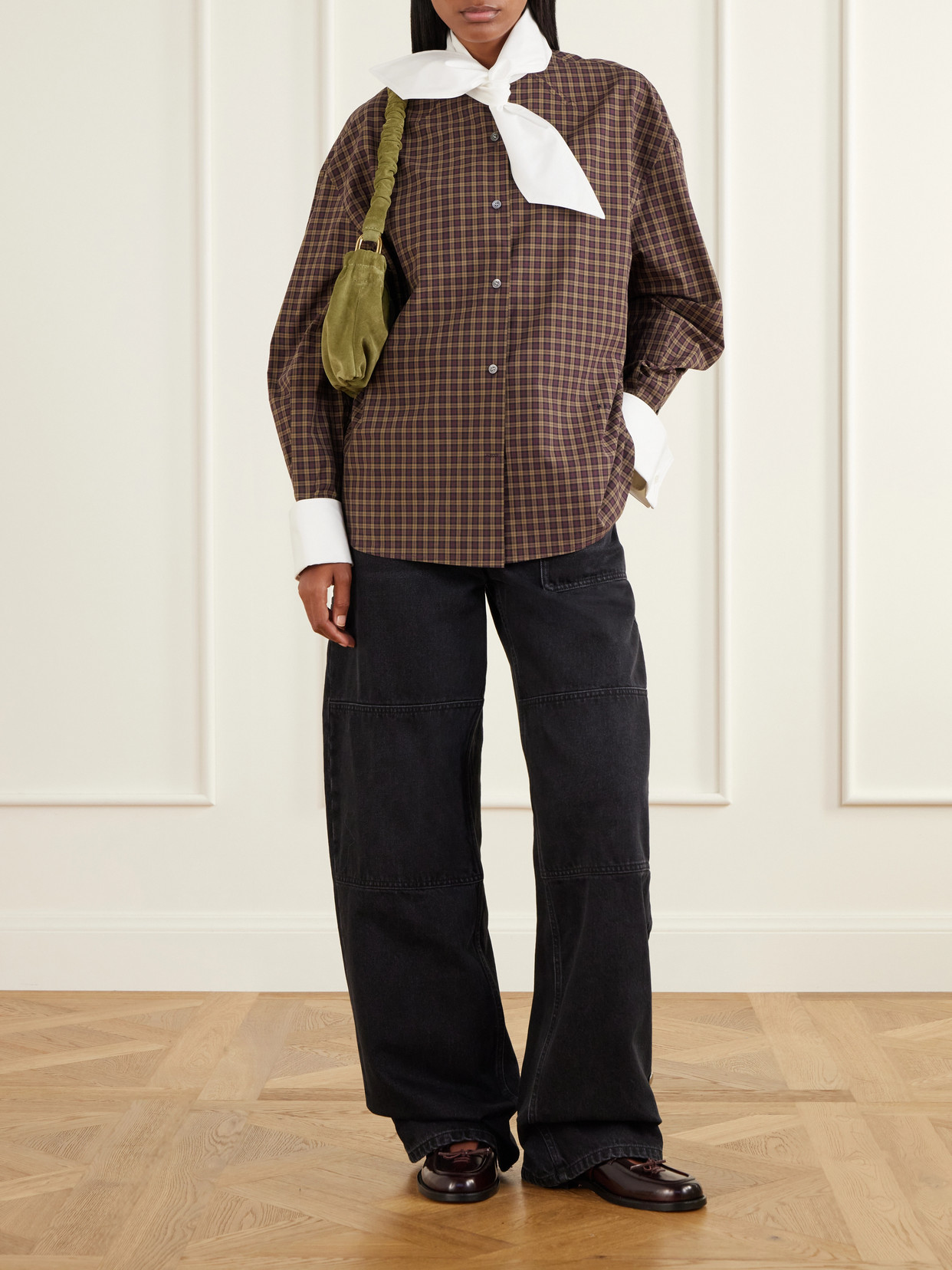 Carabiner-Hardware Asymmetric-Fly Wide- Leg
