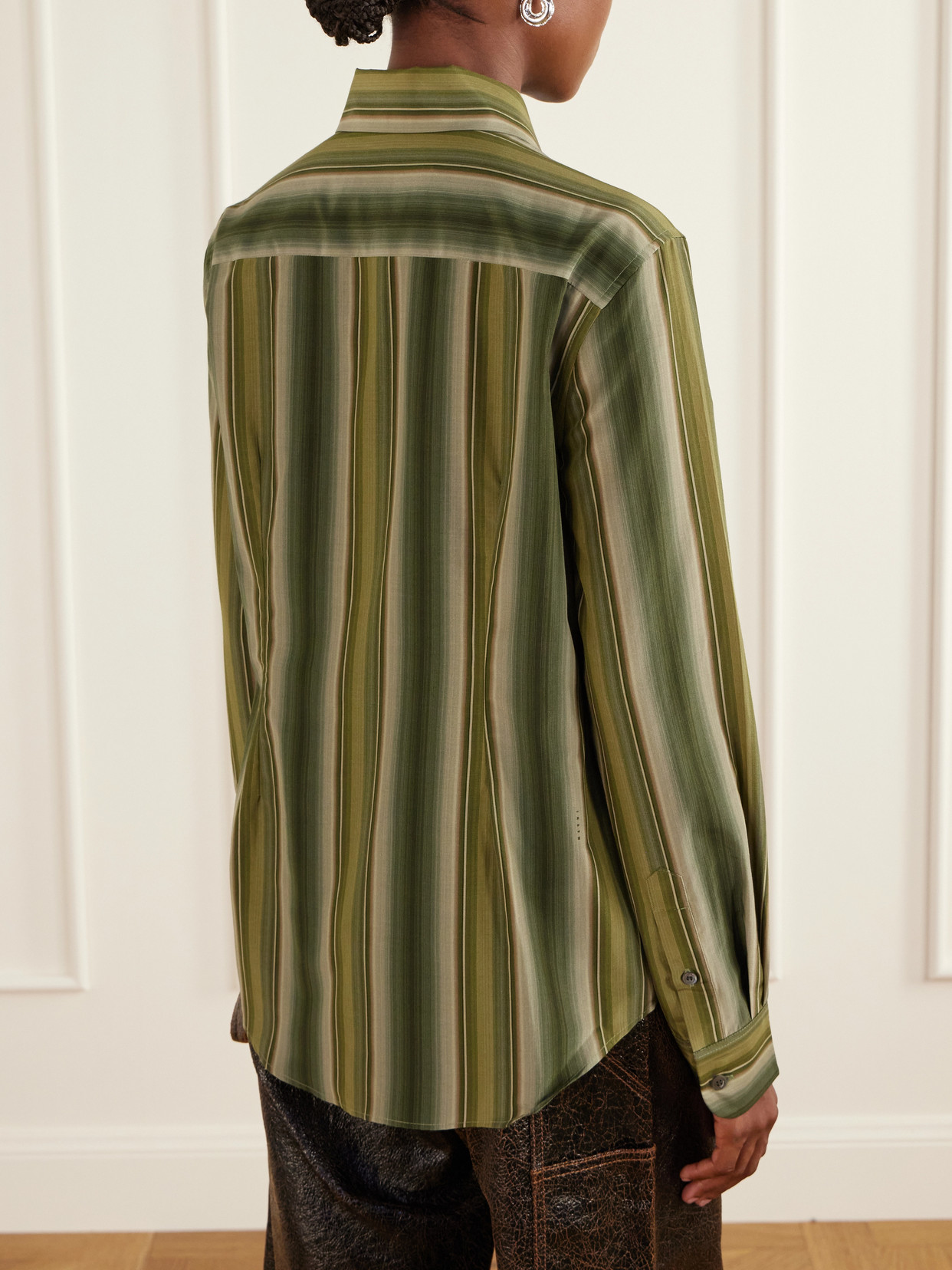 Striped Cotton And Silk-Blend Shirt