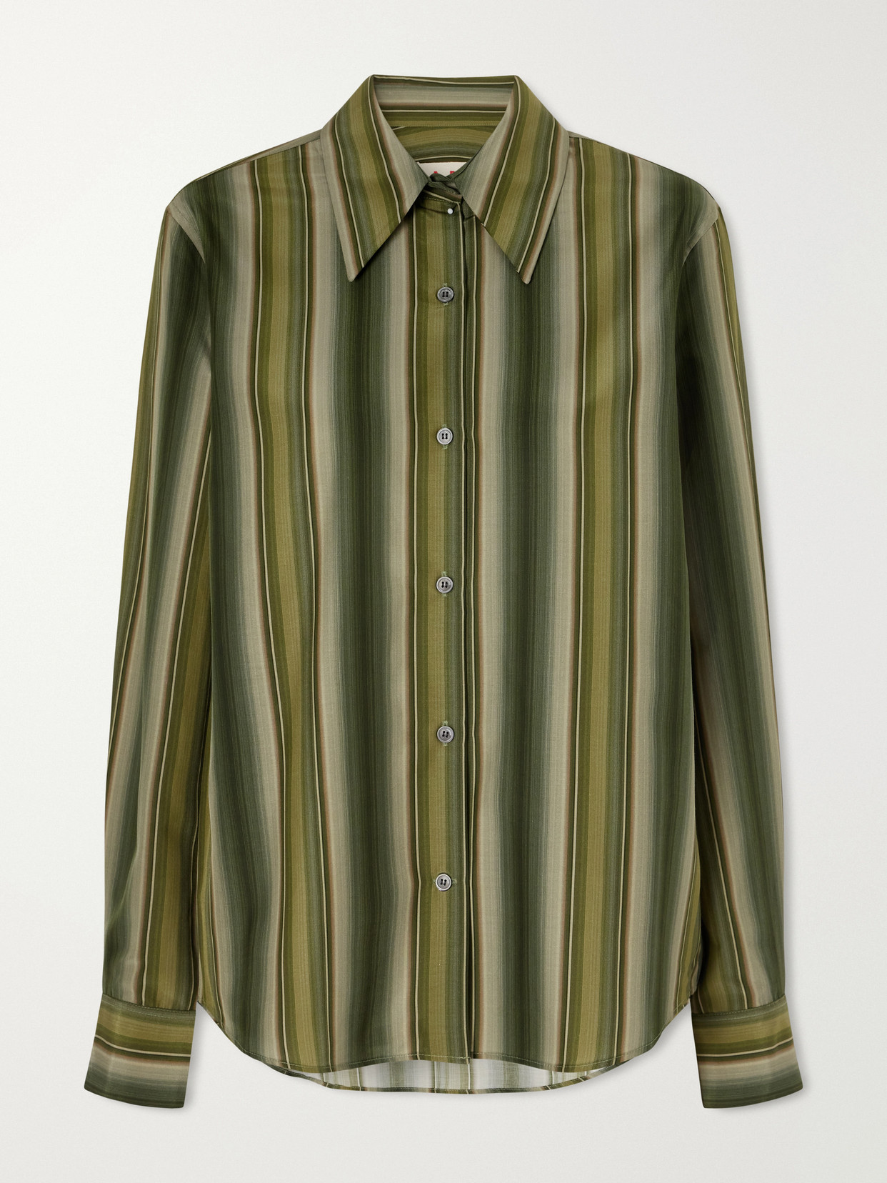 Striped Cotton And Silk-Blend Shirt