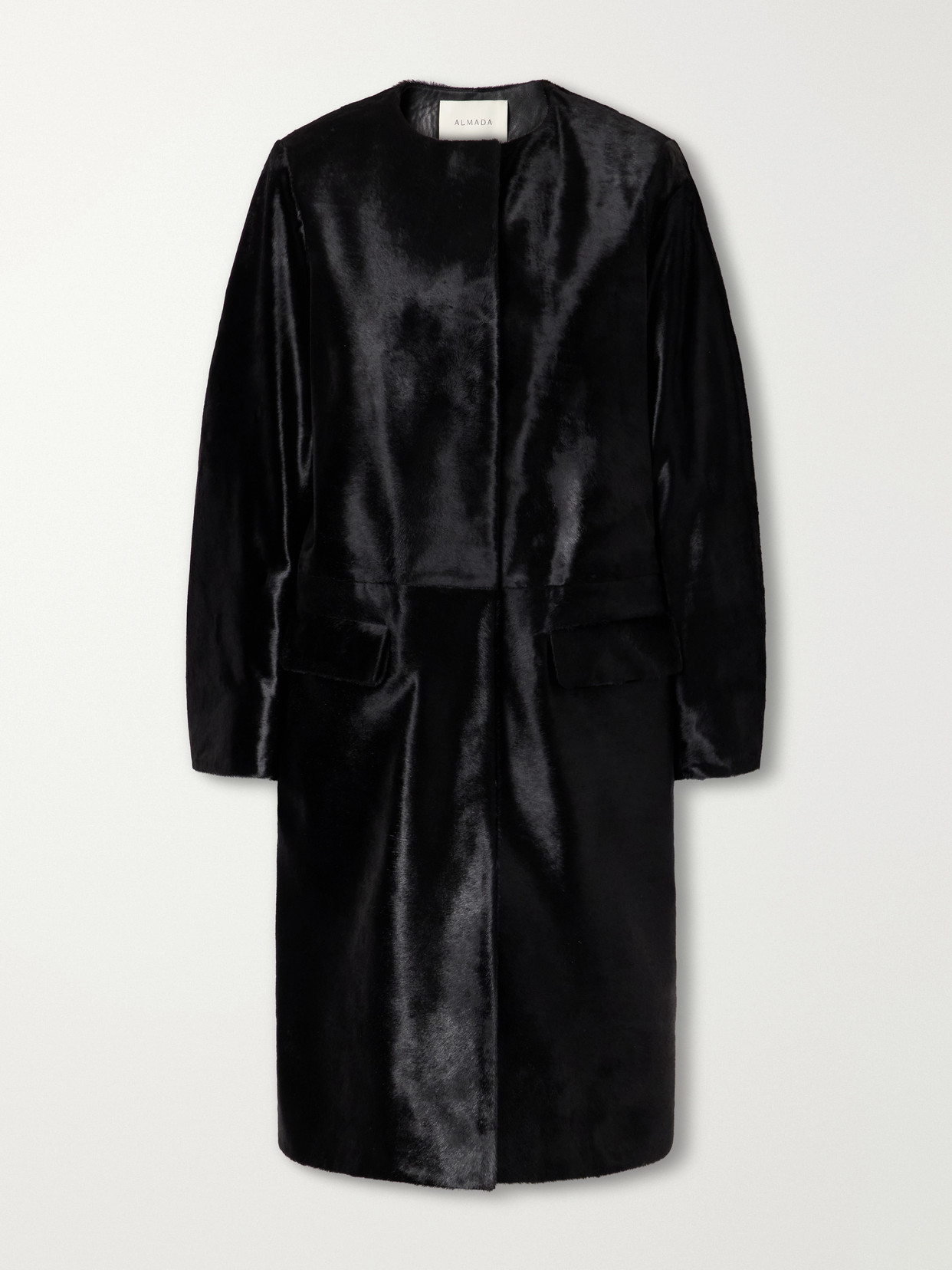 Gemma Collarless Paneled Coat