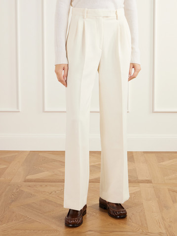 ALMADA Pleated twill straight-leg pants