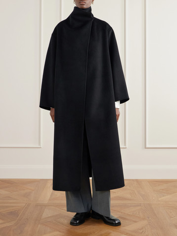 ALMADA Kaity brushed wool and cashmere-blend coat
