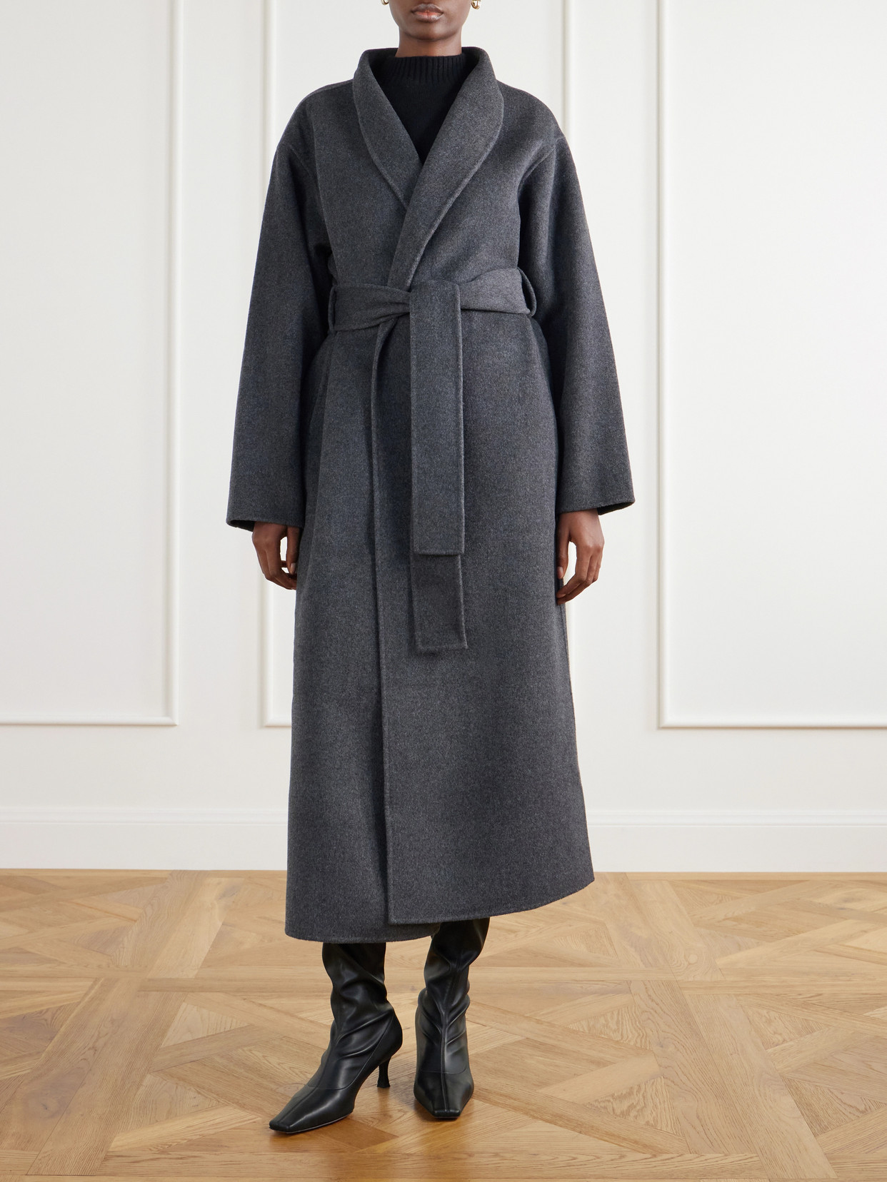 Mara Belted Wool And Cashmere-Blend Coat