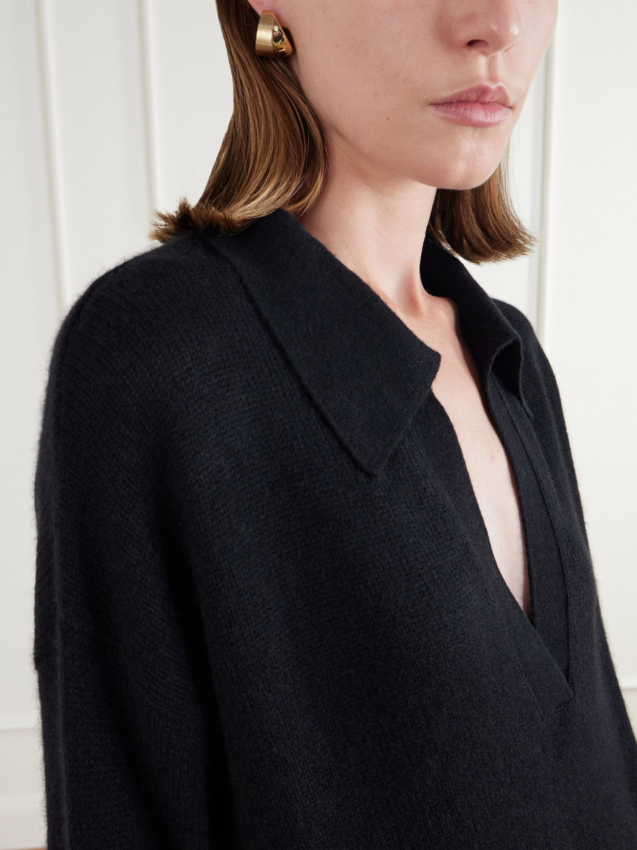 Kaia Cashmere Polo Sweater