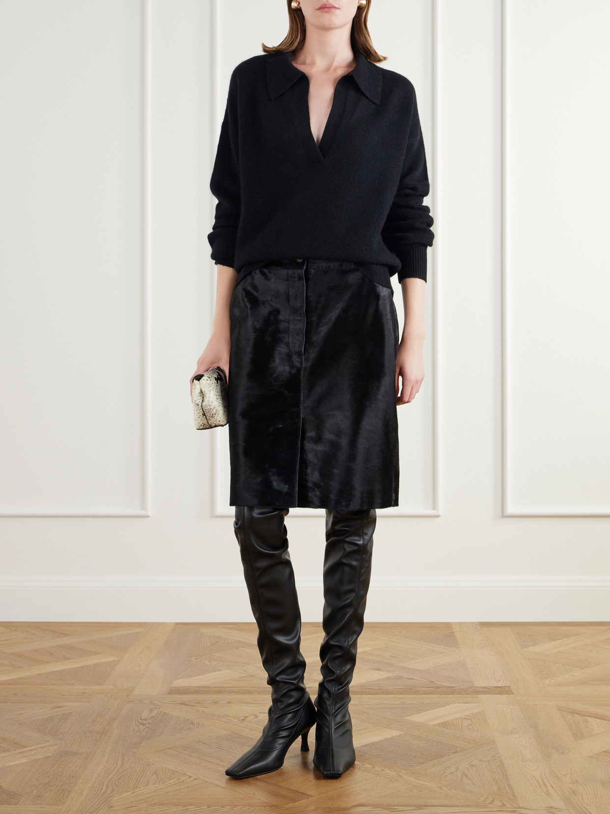 Kaia Cashmere Polo Sweater