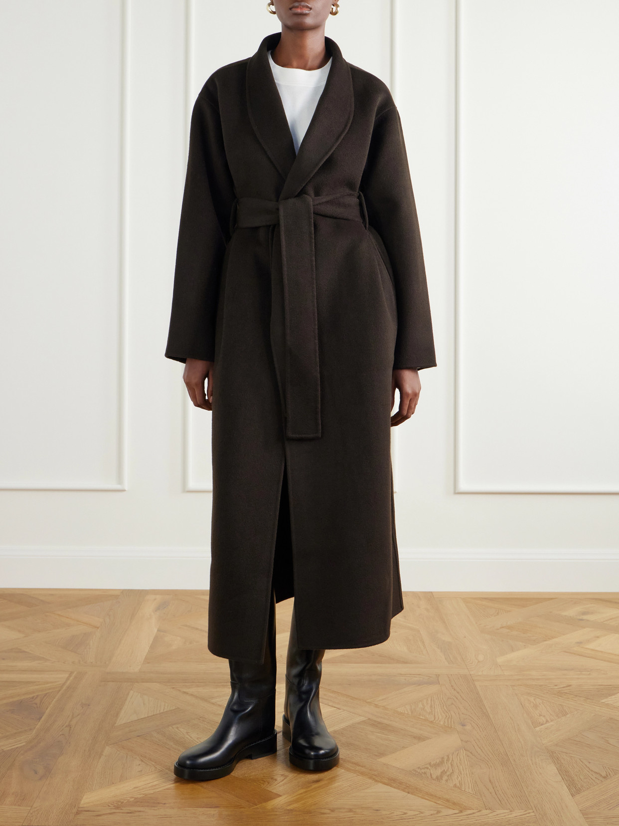 Mara Belted Wool And Cashmere-Blend Coat