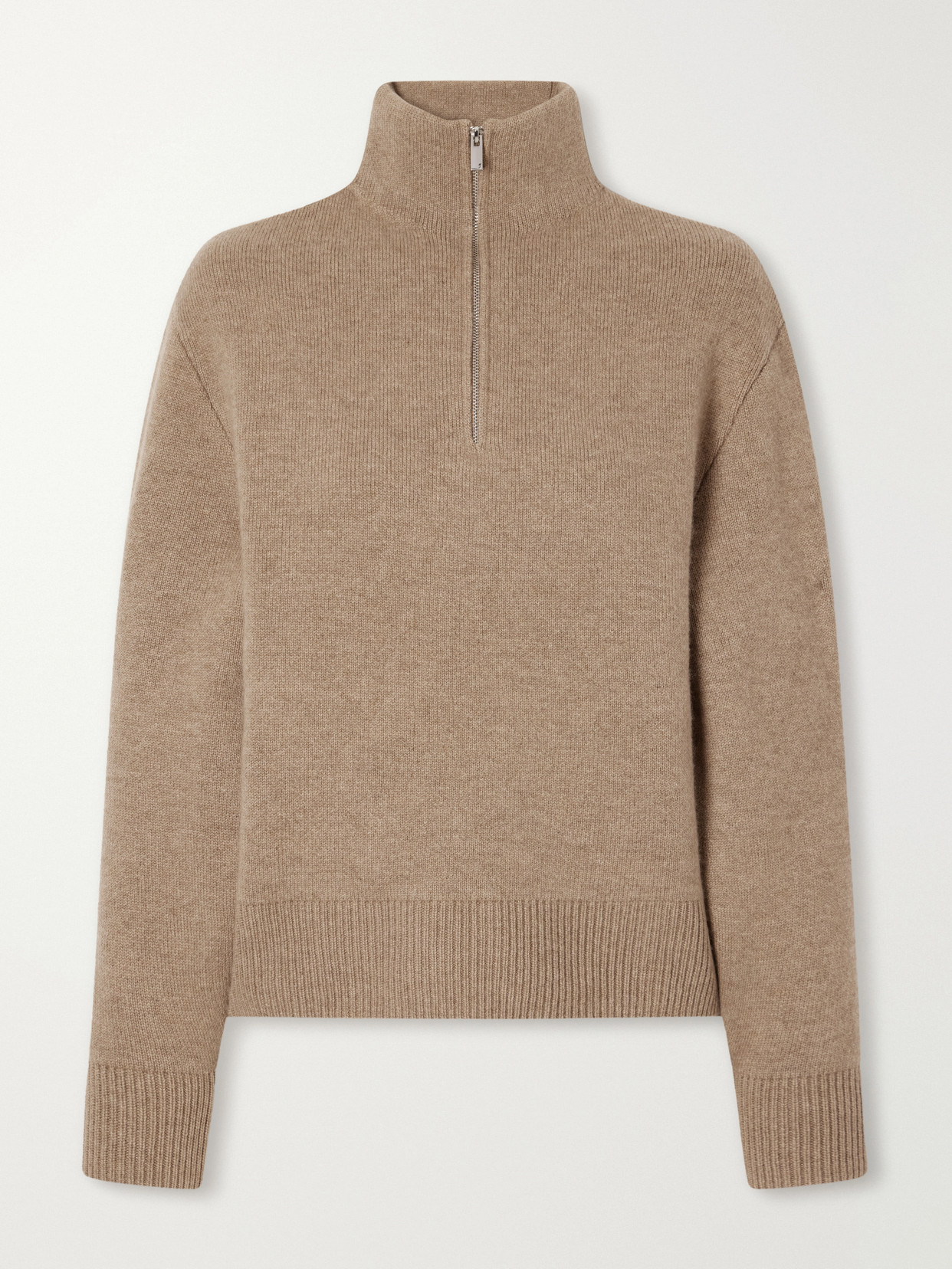 Dana Merino Wool And Cashmere-Blend Half-Zip Sweater