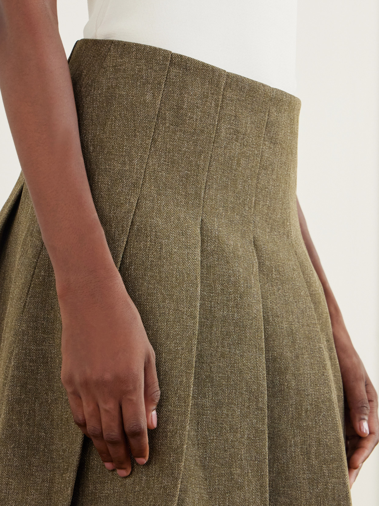Róhe - Pleated Grain De Poudre Midi