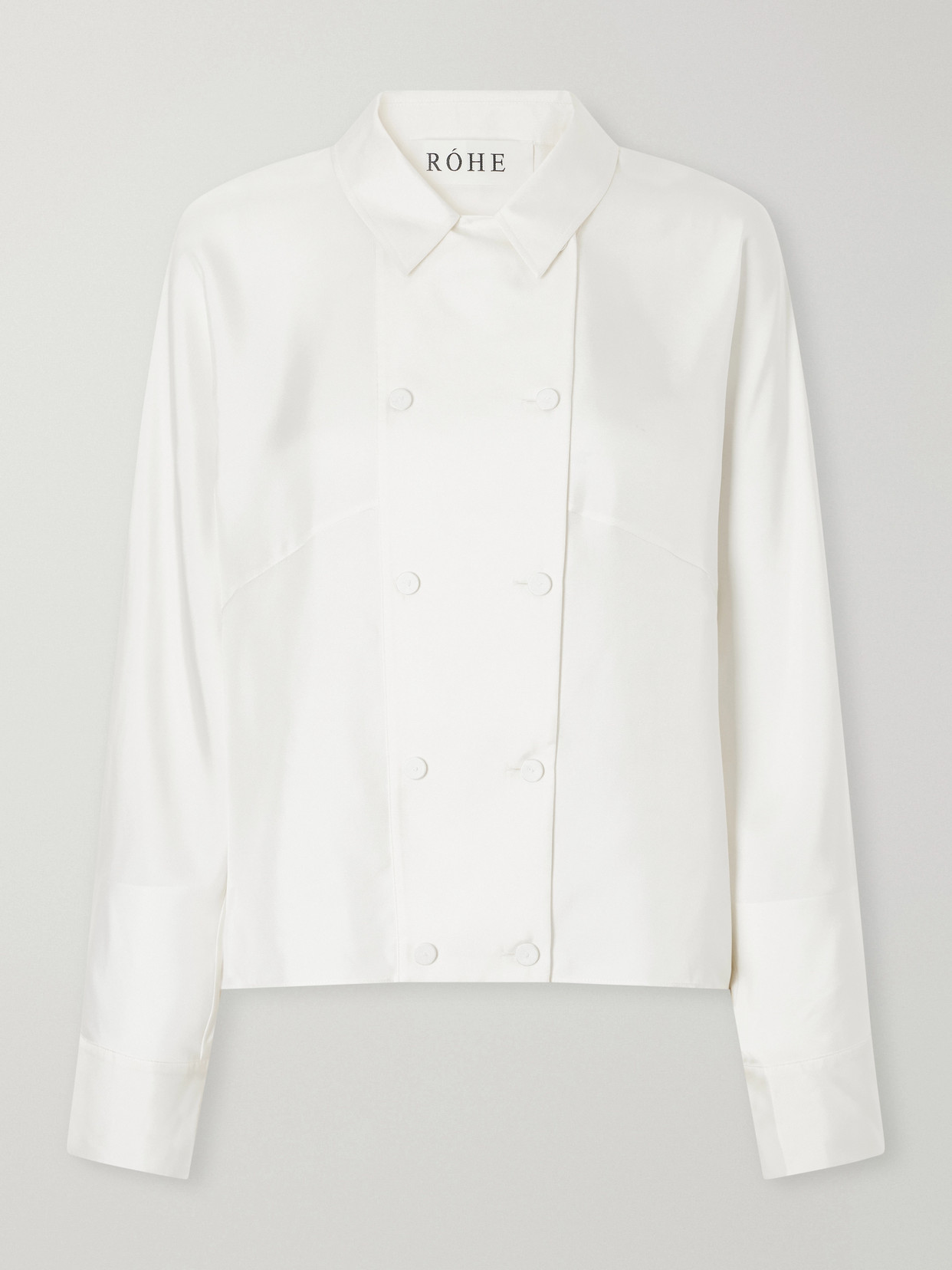 Róhe - Double-Breasted Silk-Satin Blouse