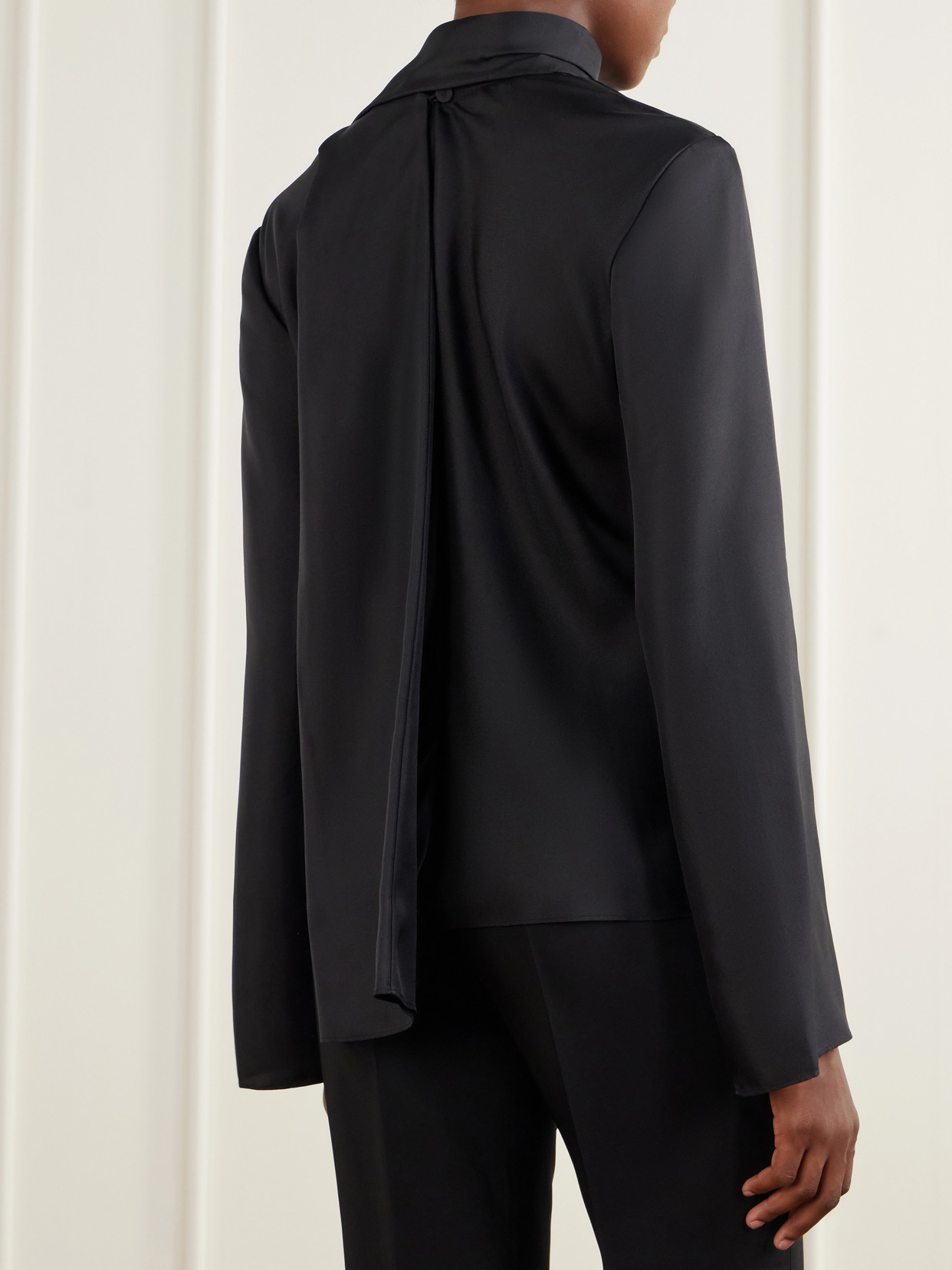 Róhe - Tie-Detailed Silk-Satin Blouse