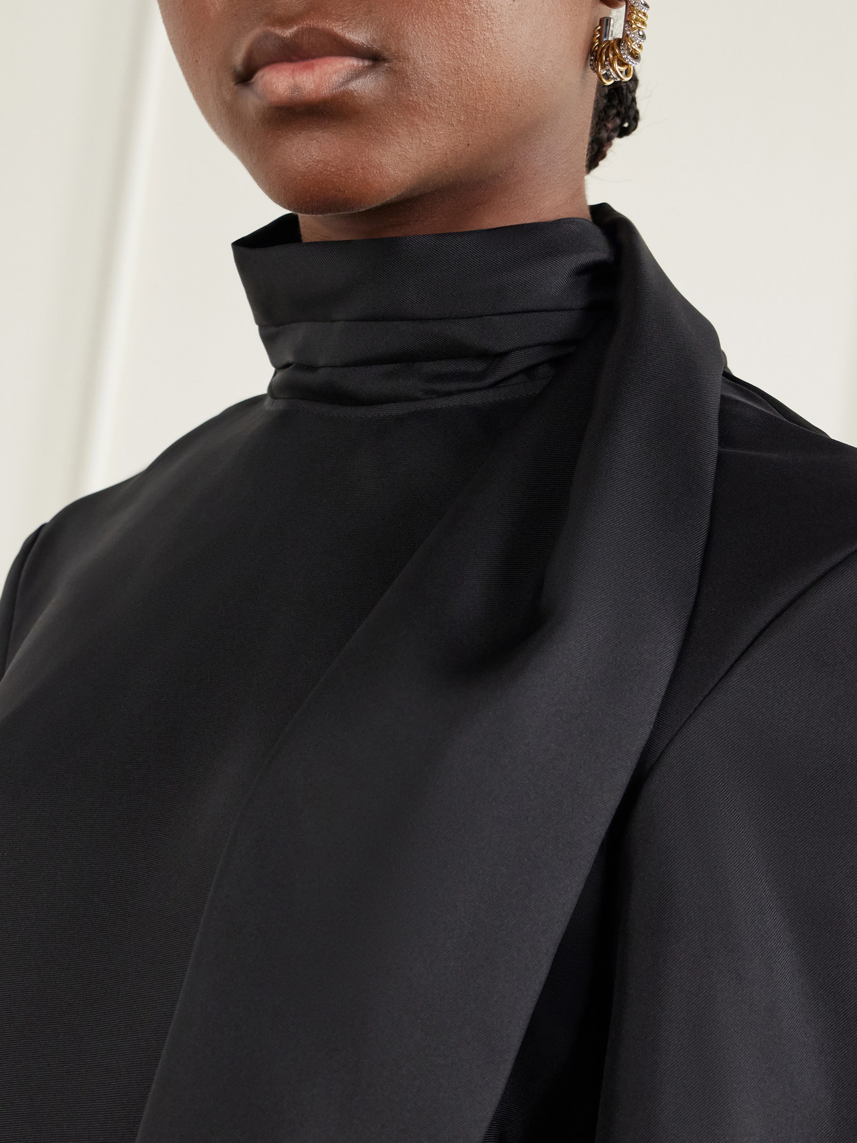 Róhe - Tie-Detailed Silk-Satin Blouse