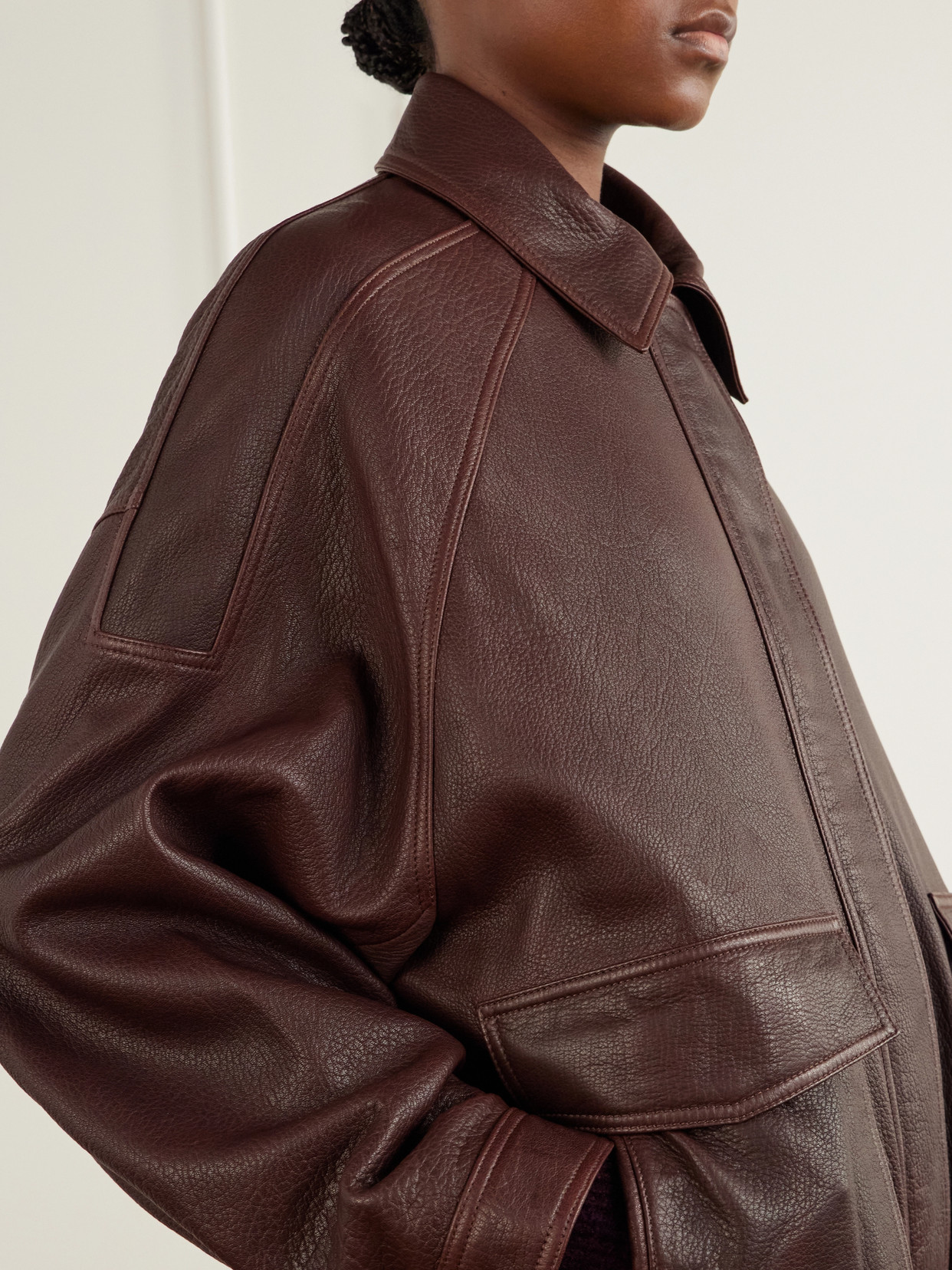 Róhe - Textured-Leather Jacket