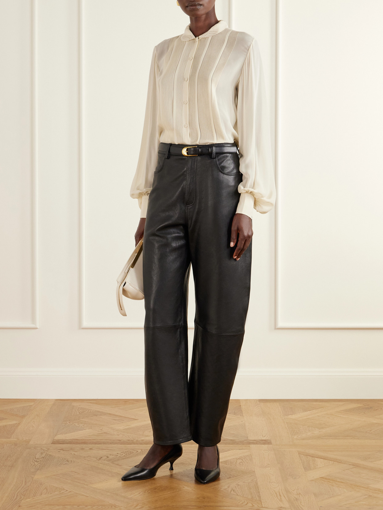 Róhe - Romantic Pintucked Silk-Crepe De Chine Blouse