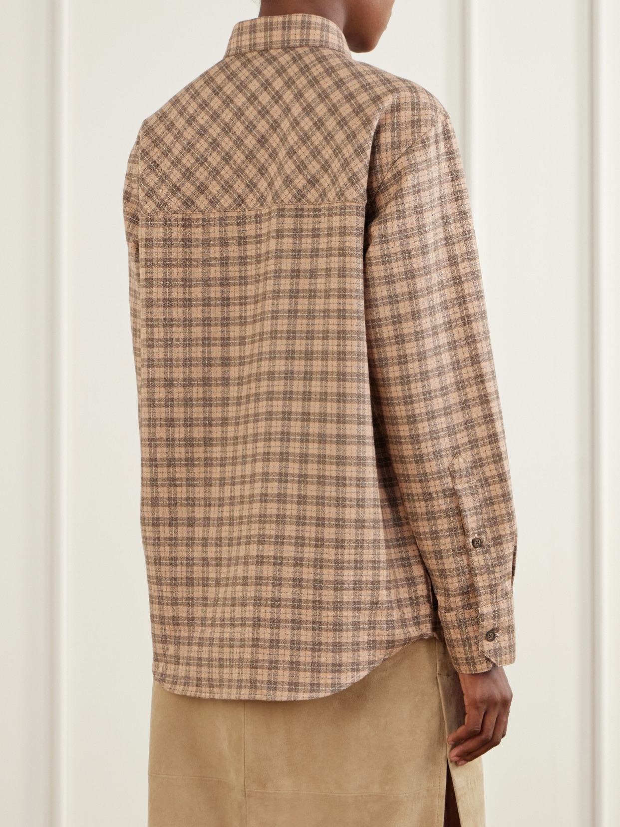 Róhe - Checked Wool-Blend Shirt