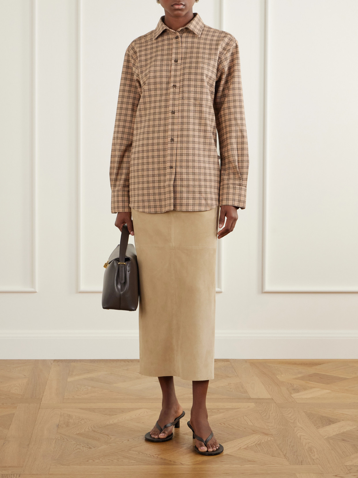 Róhe - Checked Wool-Blend Shirt