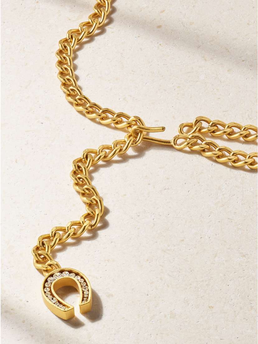 Susan Caplan Vintage + Chanel Vintage 2002 Gold-plated Swarovski Crystal Chain | Thumbnail 3 Susan Caplan Vintage + Chanel Vintage 2002 Gold-plated Swarovski Crystal Chain | Thumbnail 3