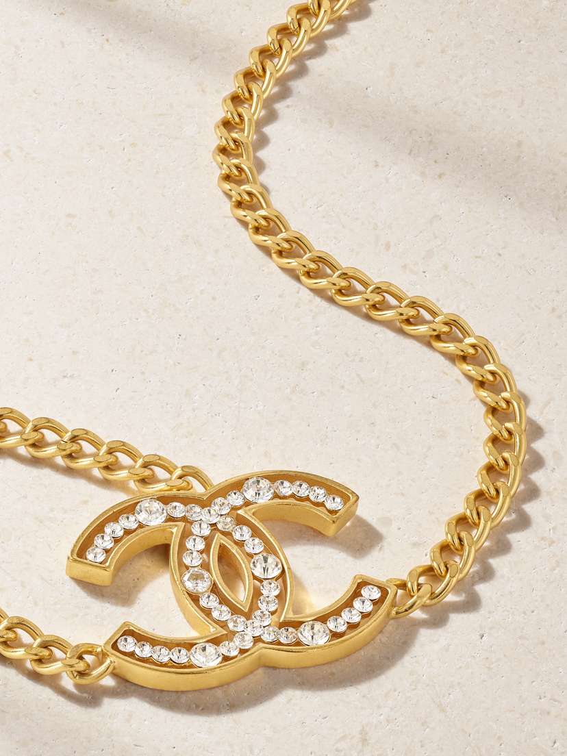 Susan Caplan Vintage + Chanel Vintage 2002 Gold-plated Swarovski Crystal Chain | Thumbnail 4 Susan Caplan Vintage + Chanel Vintage 2002 Gold-plated Swarovski Crystal Chain | Thumbnail 4