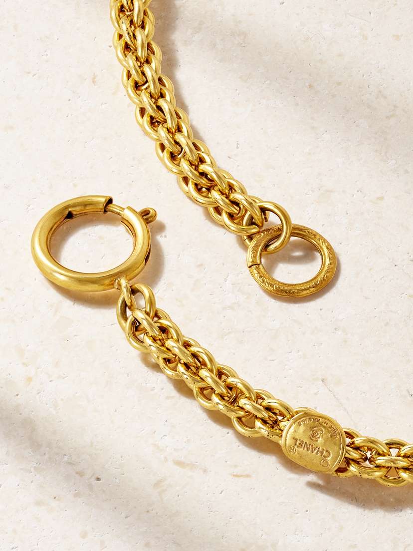 Susan Caplan Vintage + Chanel Vintage 1980 Gold-plated Gripoix Crystal Necklace | Thumbnail 3 Susan Caplan Vintage + Chanel Vintage 1980 Gold-plated Gripoix Crystal Necklace | Thumbnail 3
