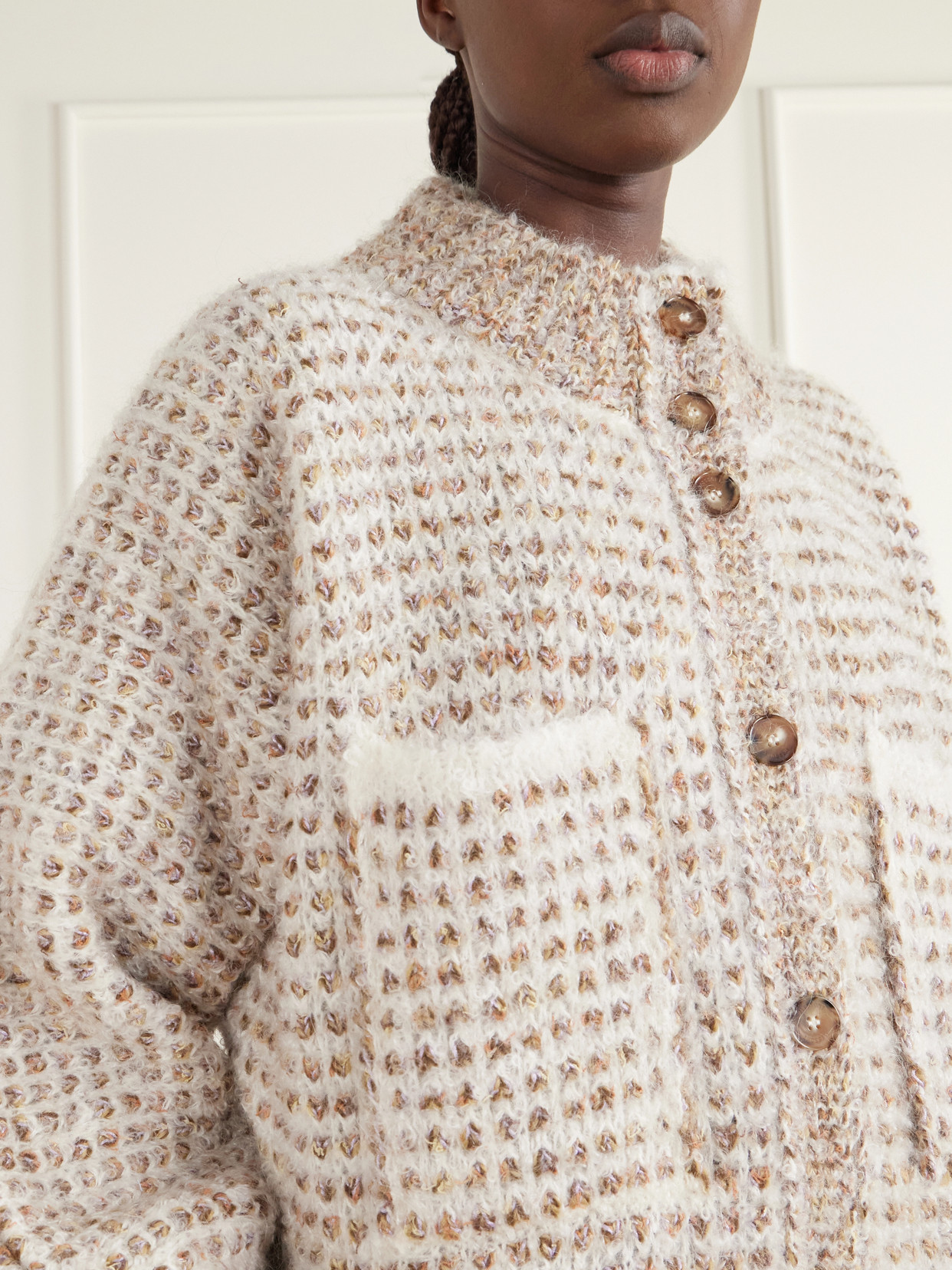 Mohair, Wool And Cotton-Blend Coat