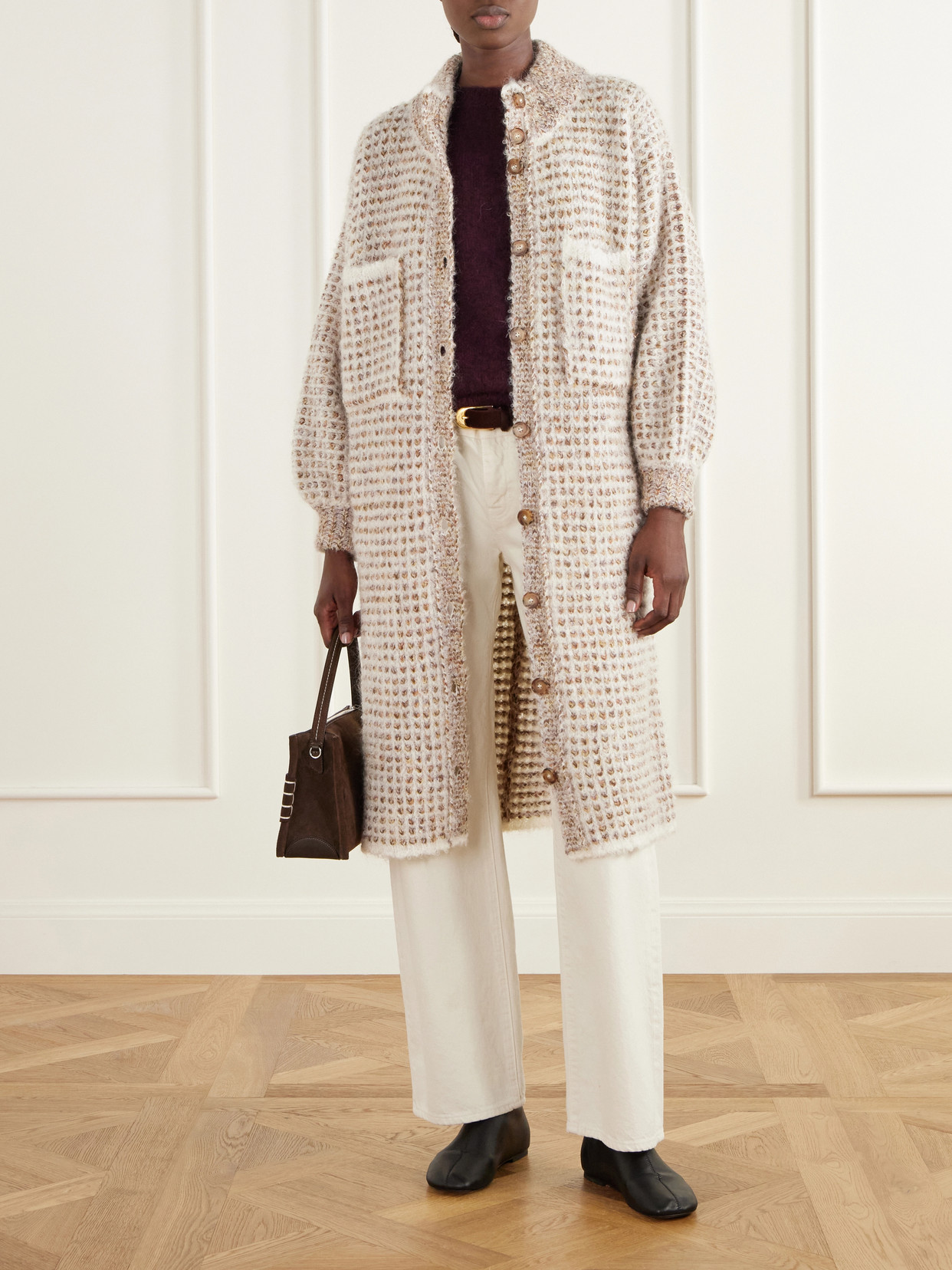 Mohair, Wool And Cotton-Blend Coat