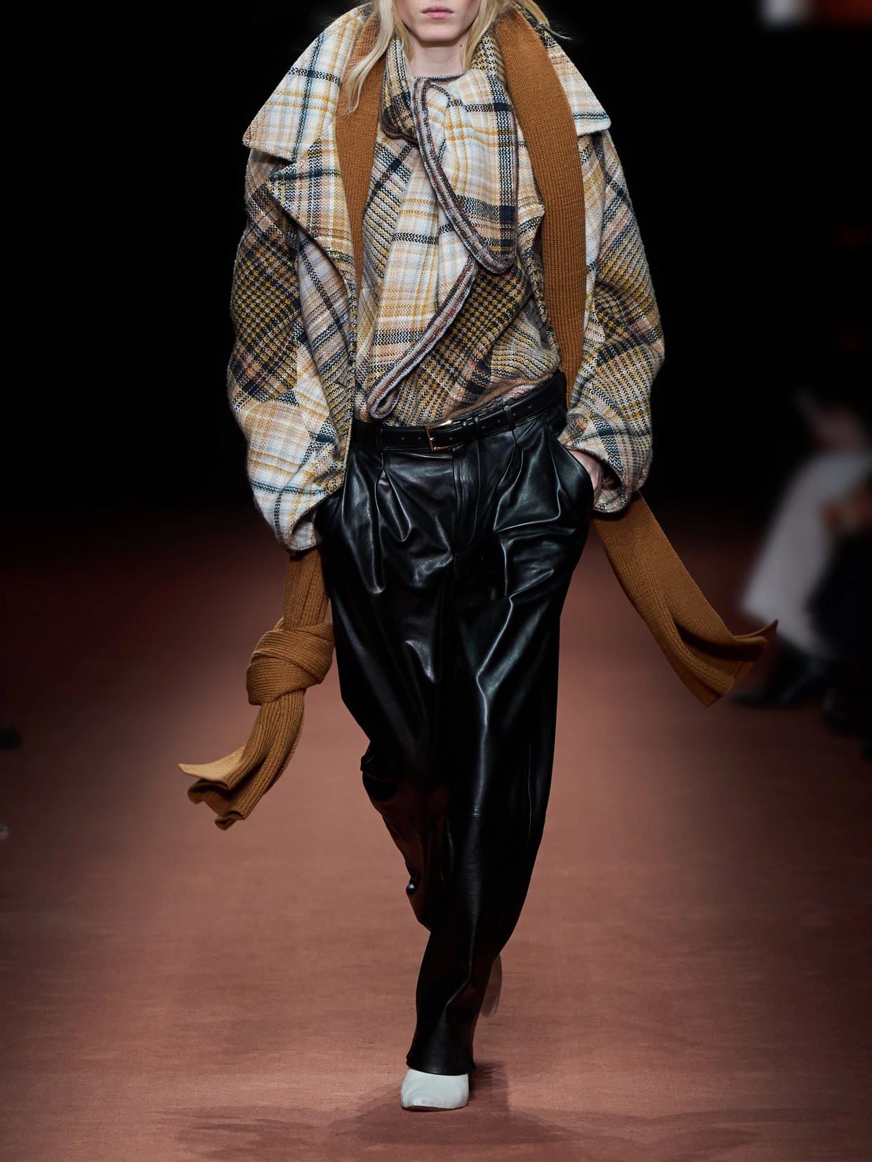 Padded Checked Wool Bomber Jacket