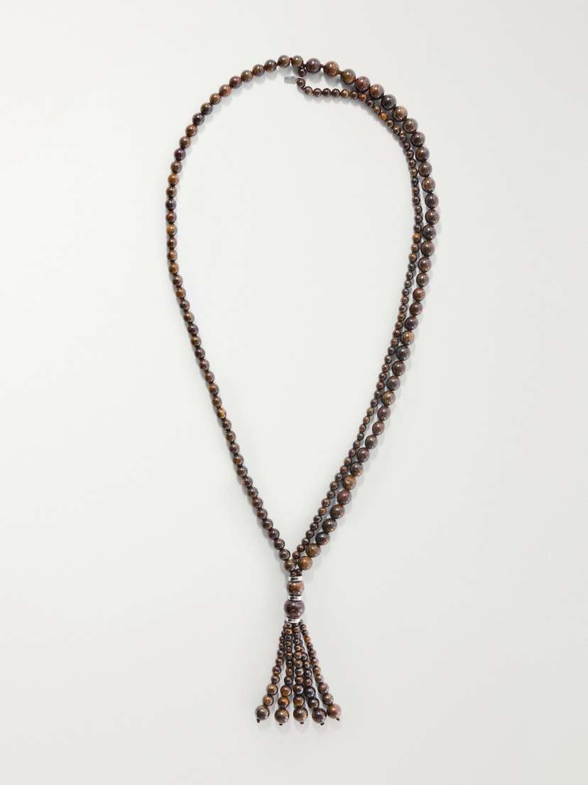 Le Sundial Venice Opera Tasseled Sterling Silver Bronzite Necklace - Women's Jewelry And Watches