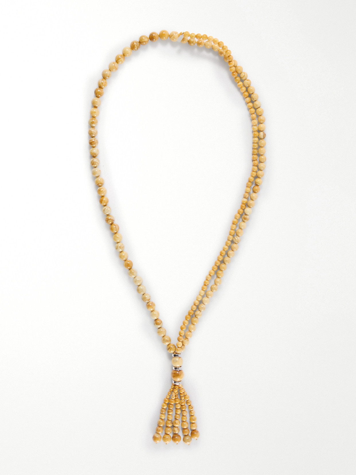 Le Sundial Venice Opera Tasseled Sterling Silver Jasper Necklace In Gold