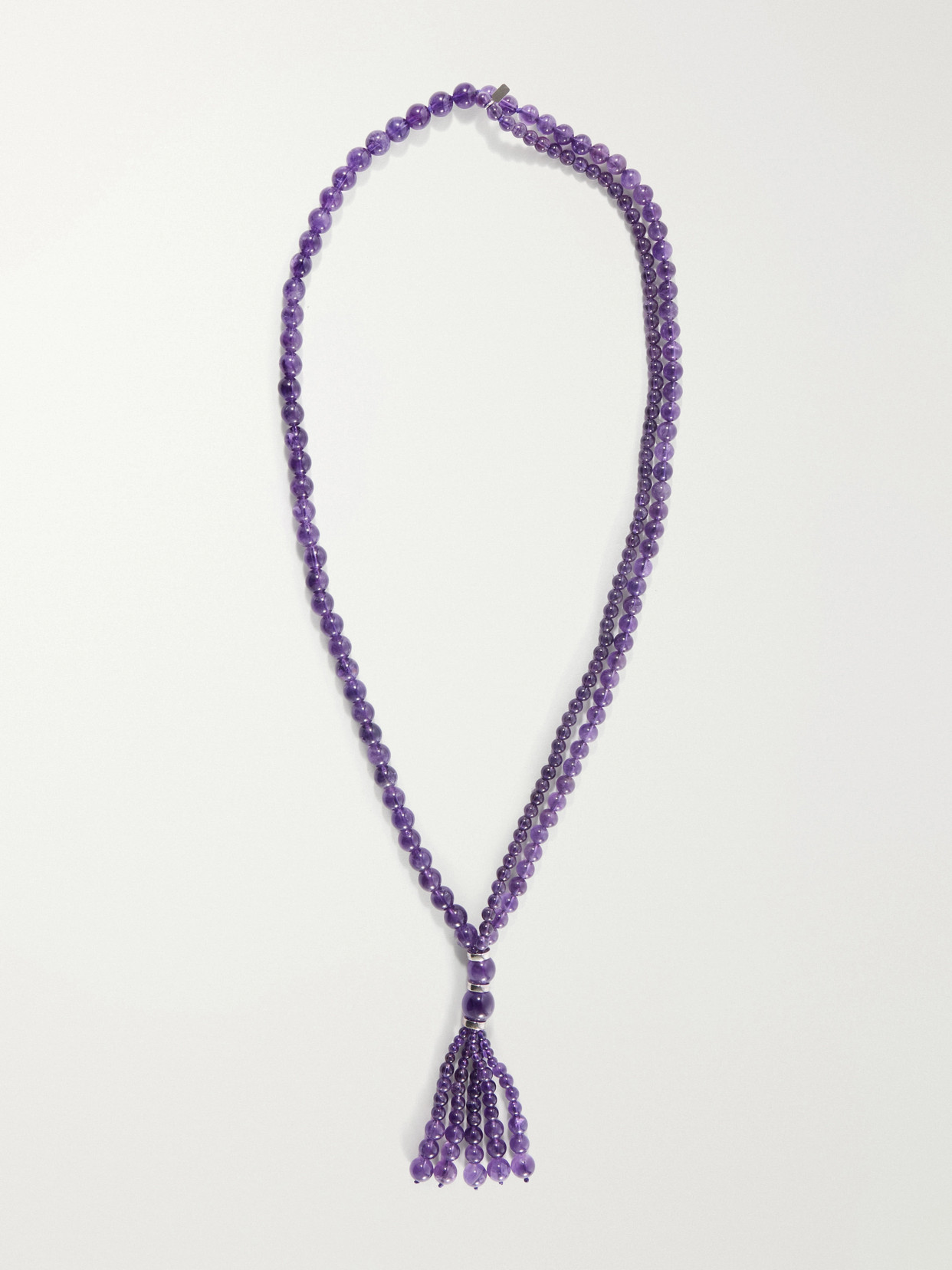 Le Sundial Venice Opera Tasseled Sterling Silver Amerthyst Necklace In Purple