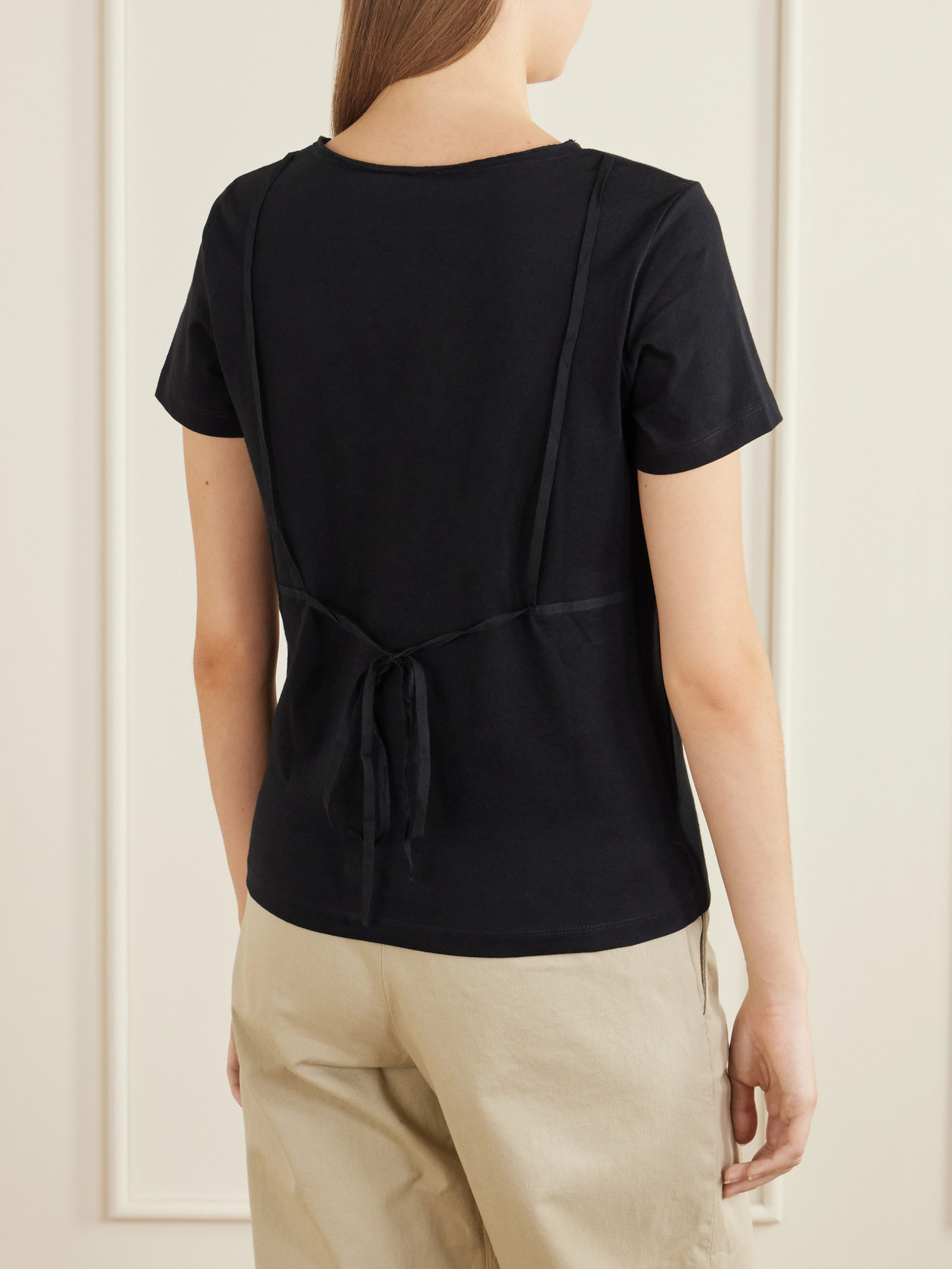 Gathered Organic-Cotton T-Shirt