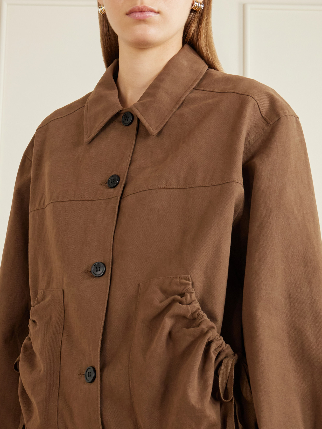Deiji Studios Organic-cotton Jacket In Brown