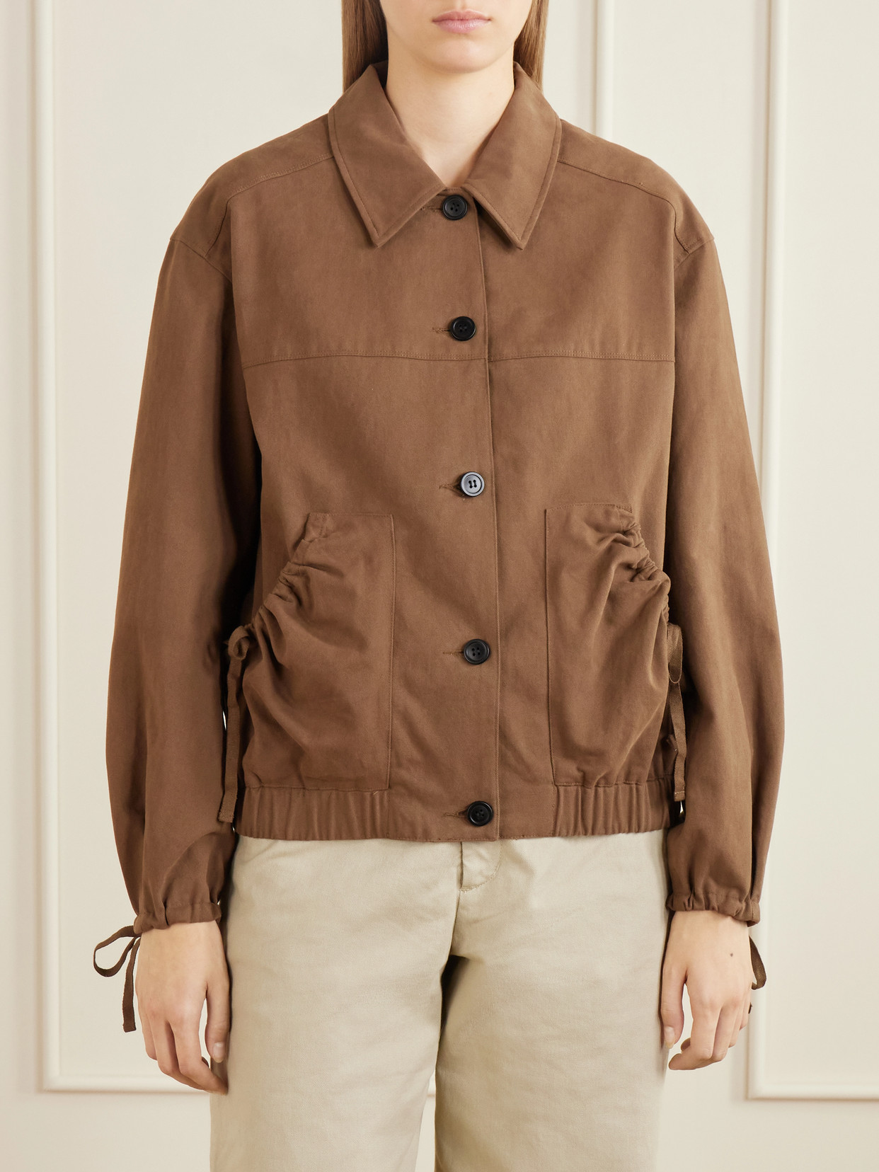 Deiji Studios Organic-cotton Jacket In Brown