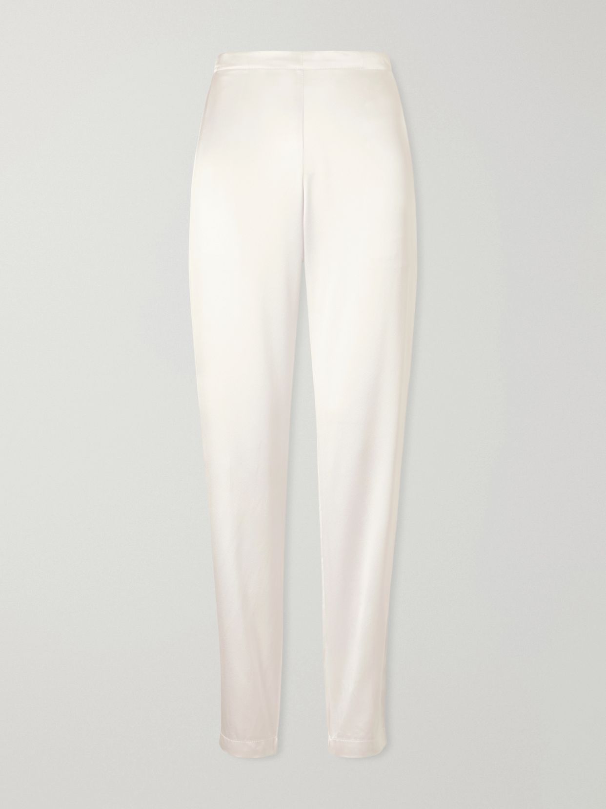 rebecca silk satin straight leg pants