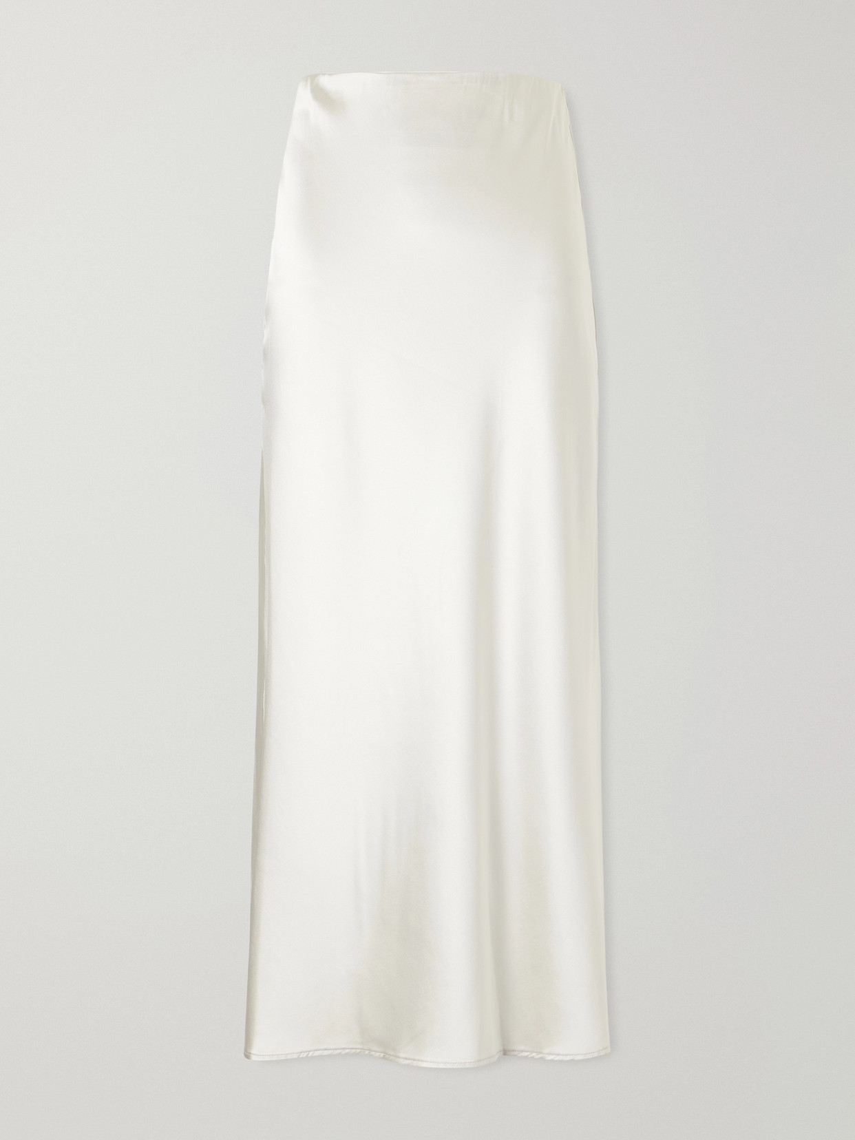 The Park Max Silk-satin Maxi Skirt In Gray