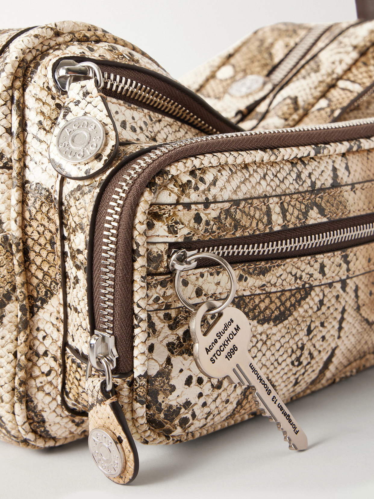 Snake-Effect Shoulder Bag