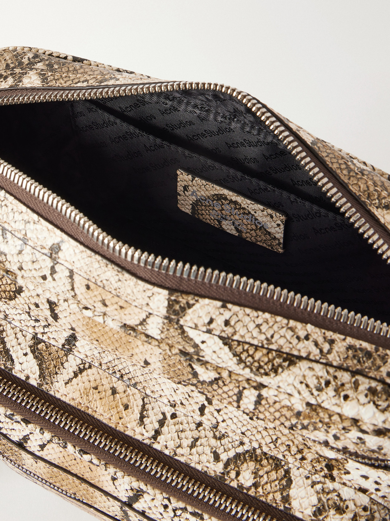 Snake-Effect Shoulder Bag