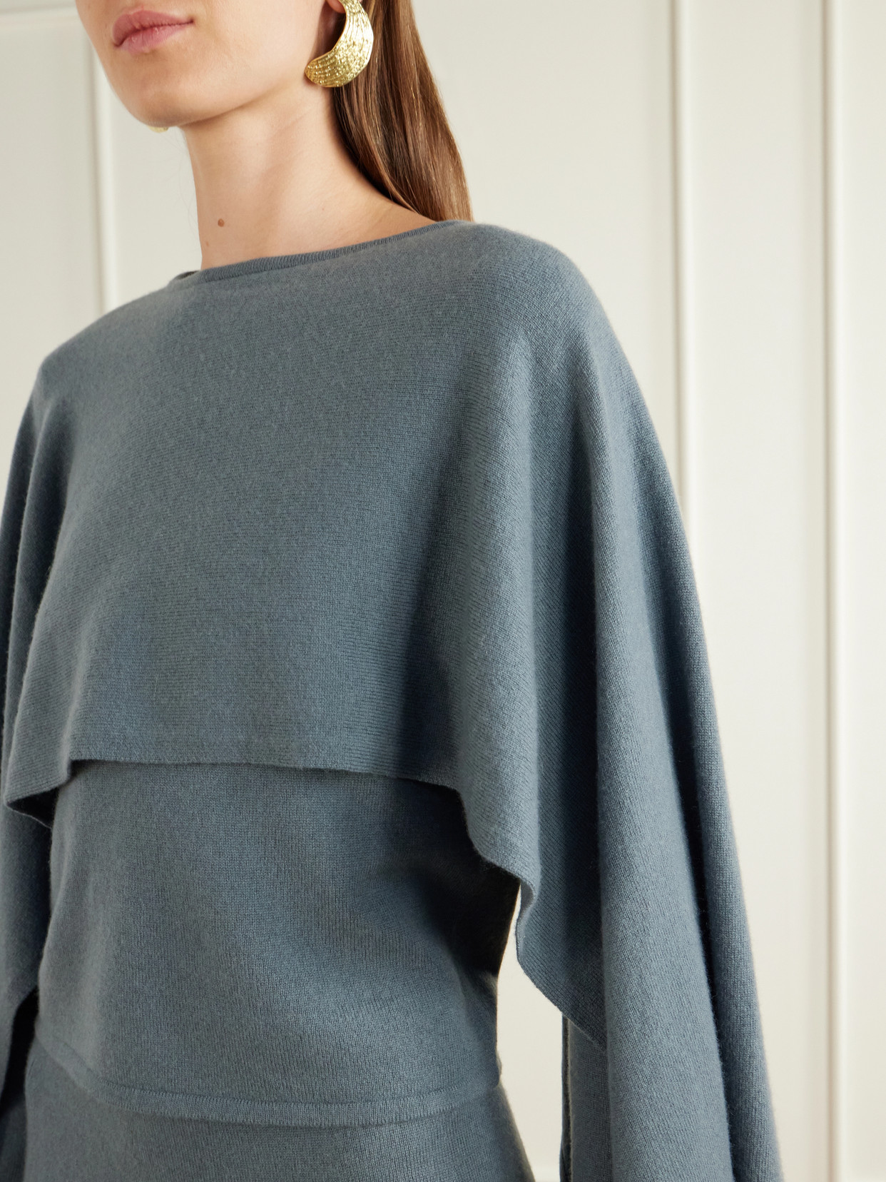 Valiant Draped Wool And Cashmere-Blend Sweater