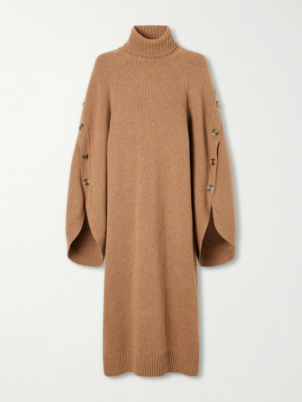 Zimmermann Valiant Buttoned Merino Wool Midi Dress In Brown